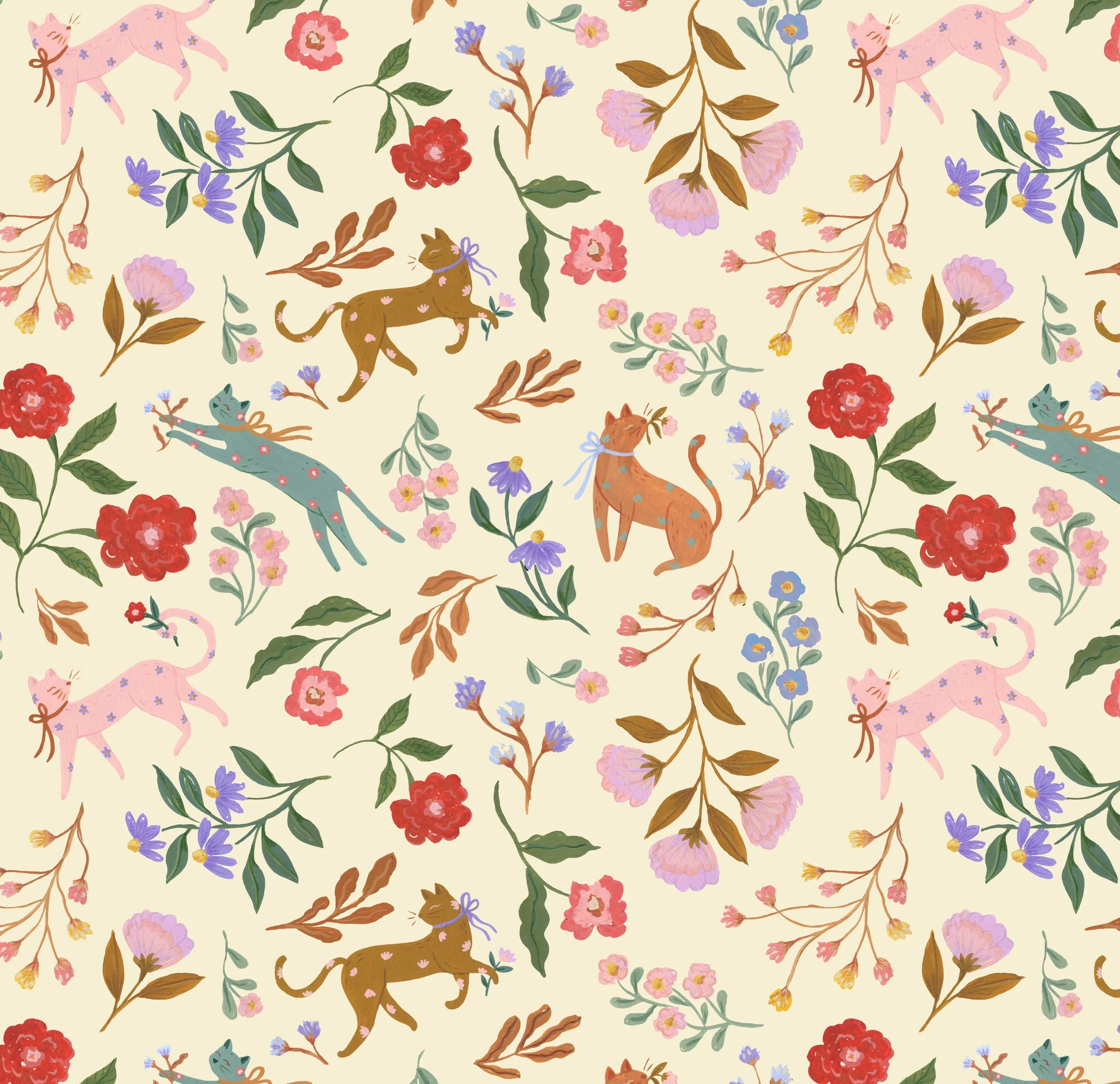 HS Painterly Floral wCats Colorways_Artboard 1 copy 2.JPG