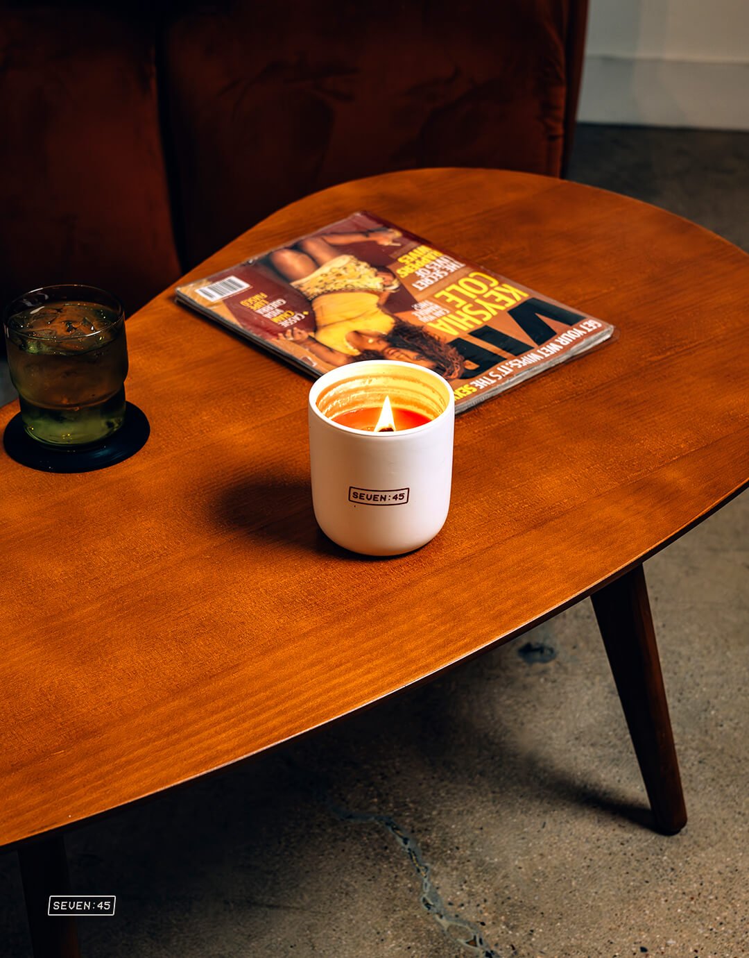 Once the visual identity was established we shifted focus to concepting and developing the interior experience of SEVEN:45. With the foundation in place, we collaborated with designer Sean Brown, who supported and led the design of the interior sp