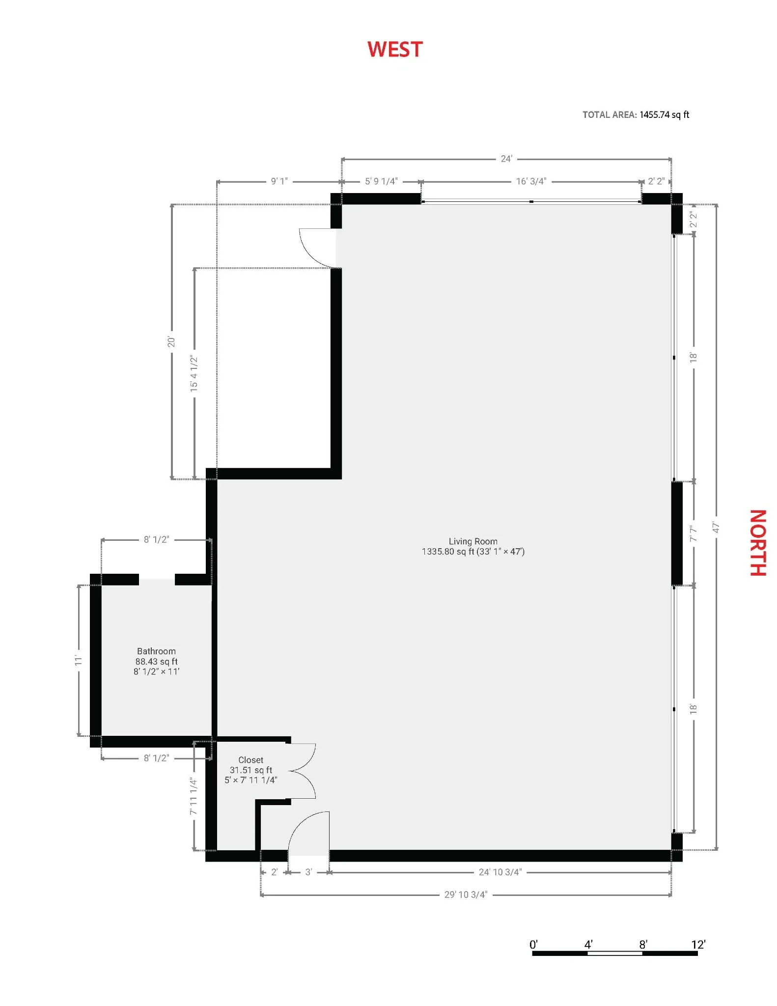 Brooklyn Loft and Kitchen Floorplan