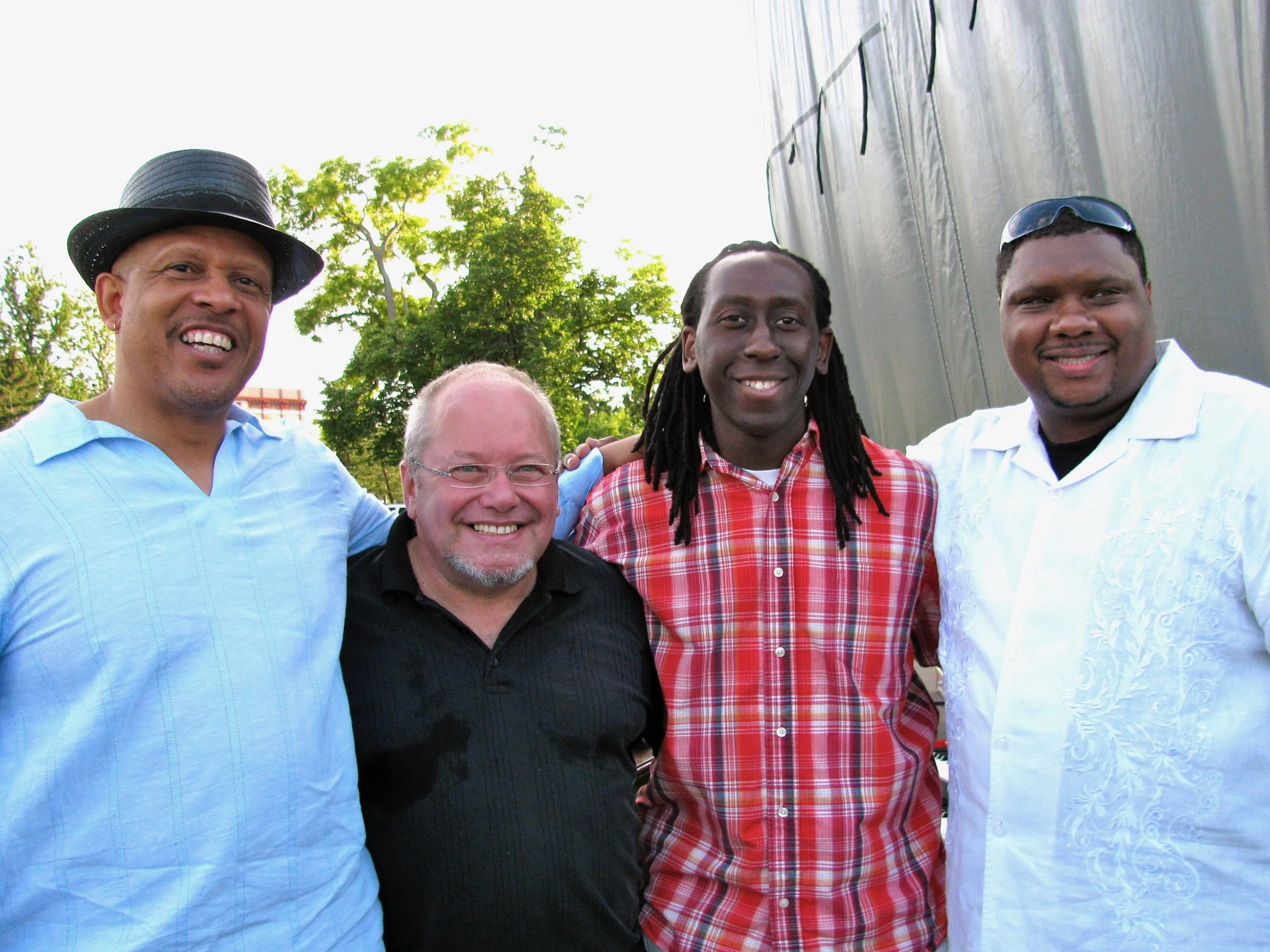 Gerry Yountman with Mel Henderson, Sean Jefferson, and Wycliffe Gordon at Pine Grill Reunion, Buffalo, NY