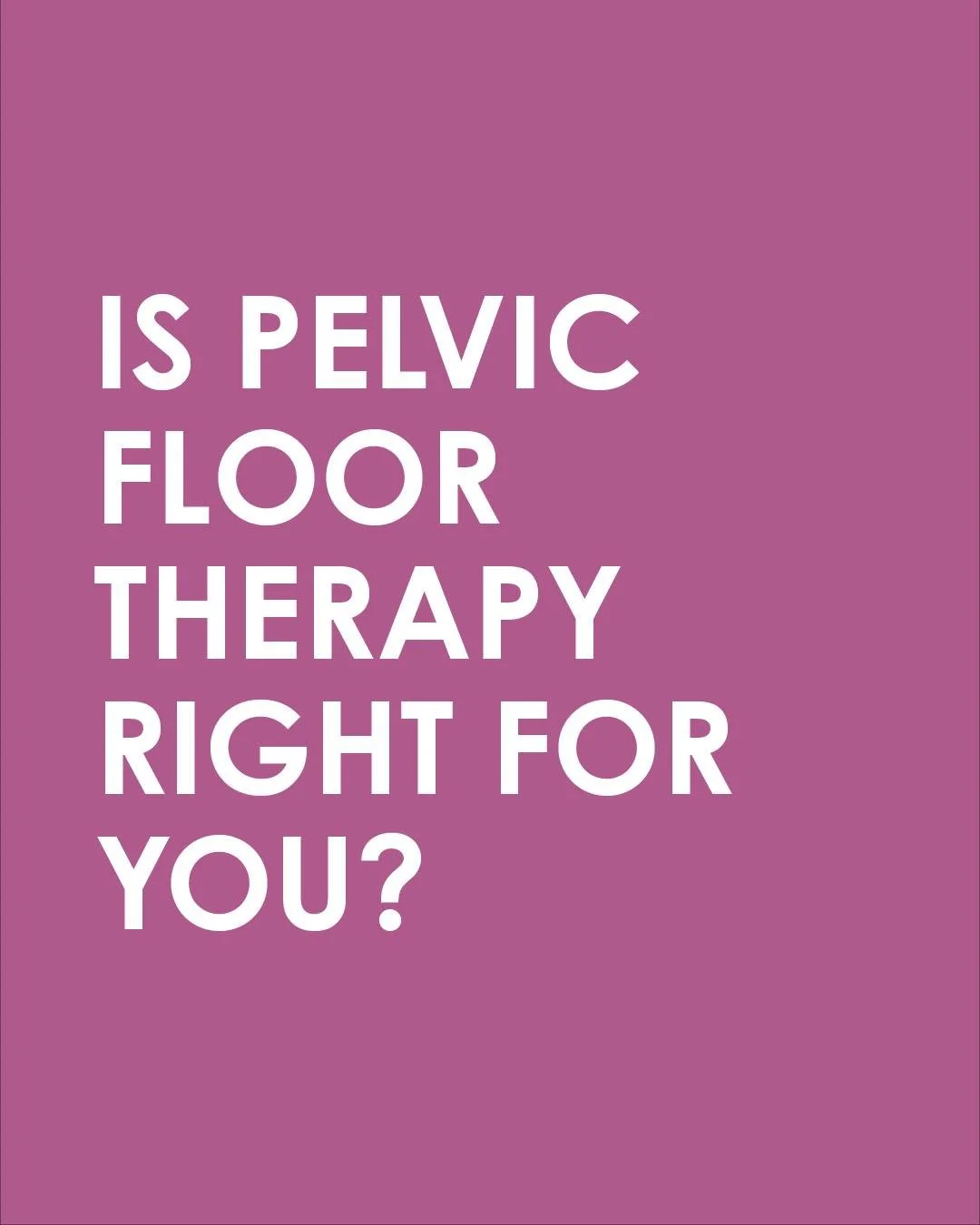 If you've been wondering whether pelvic floor therapy is "worth it" for what you're experiencing, the answer is almost always yes.

We're here when you're ready. DM us if you're wondering about your specific situation!

#pelvicfloortherapy 