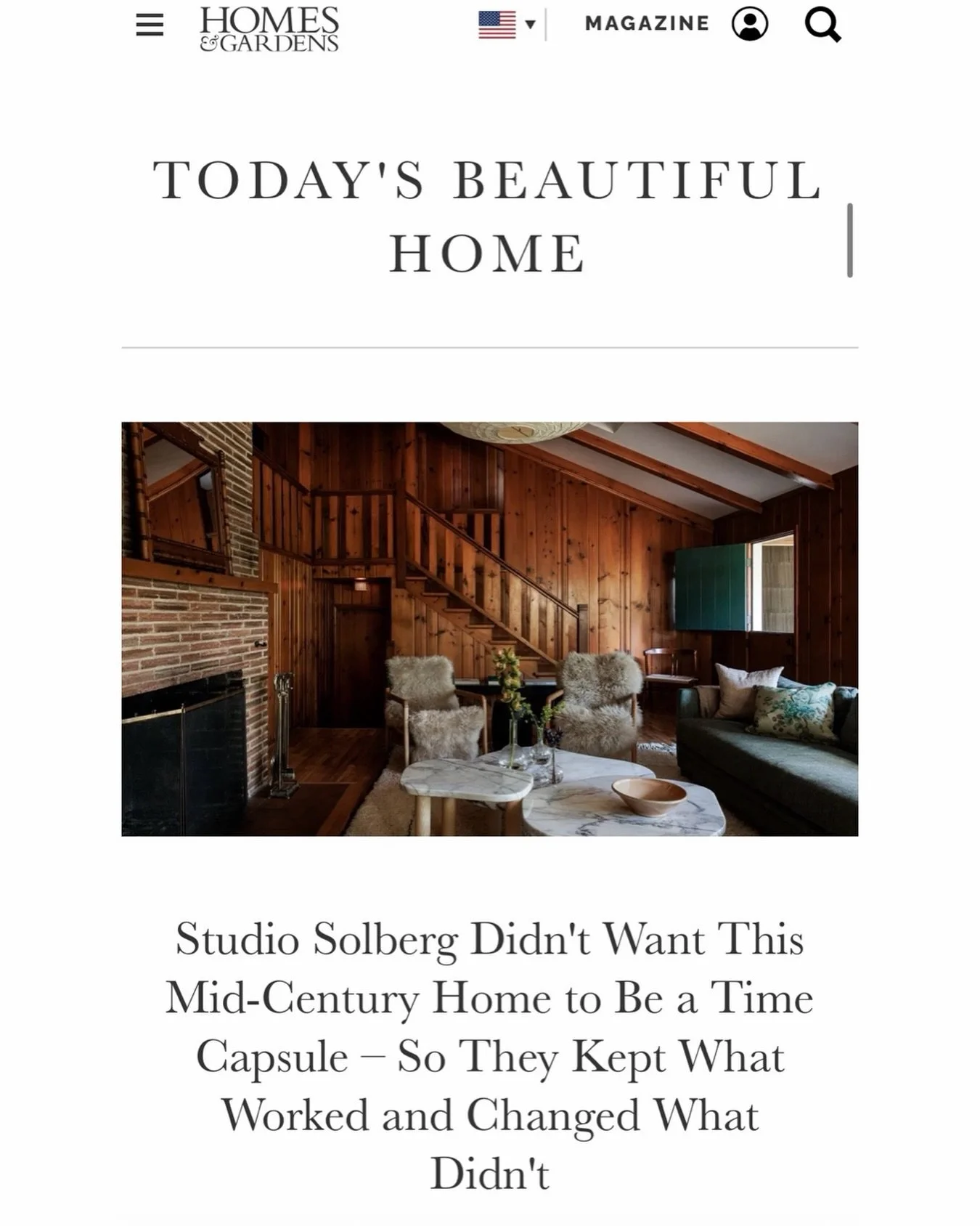 A bit of a pinch-me moment &mdash; Studio Solberg is in Homes &amp; Gardens today. 🥹

This project is particularly special to me. I&rsquo;ve known these clients for years and have had the privilege of working with them on their home over time, so be