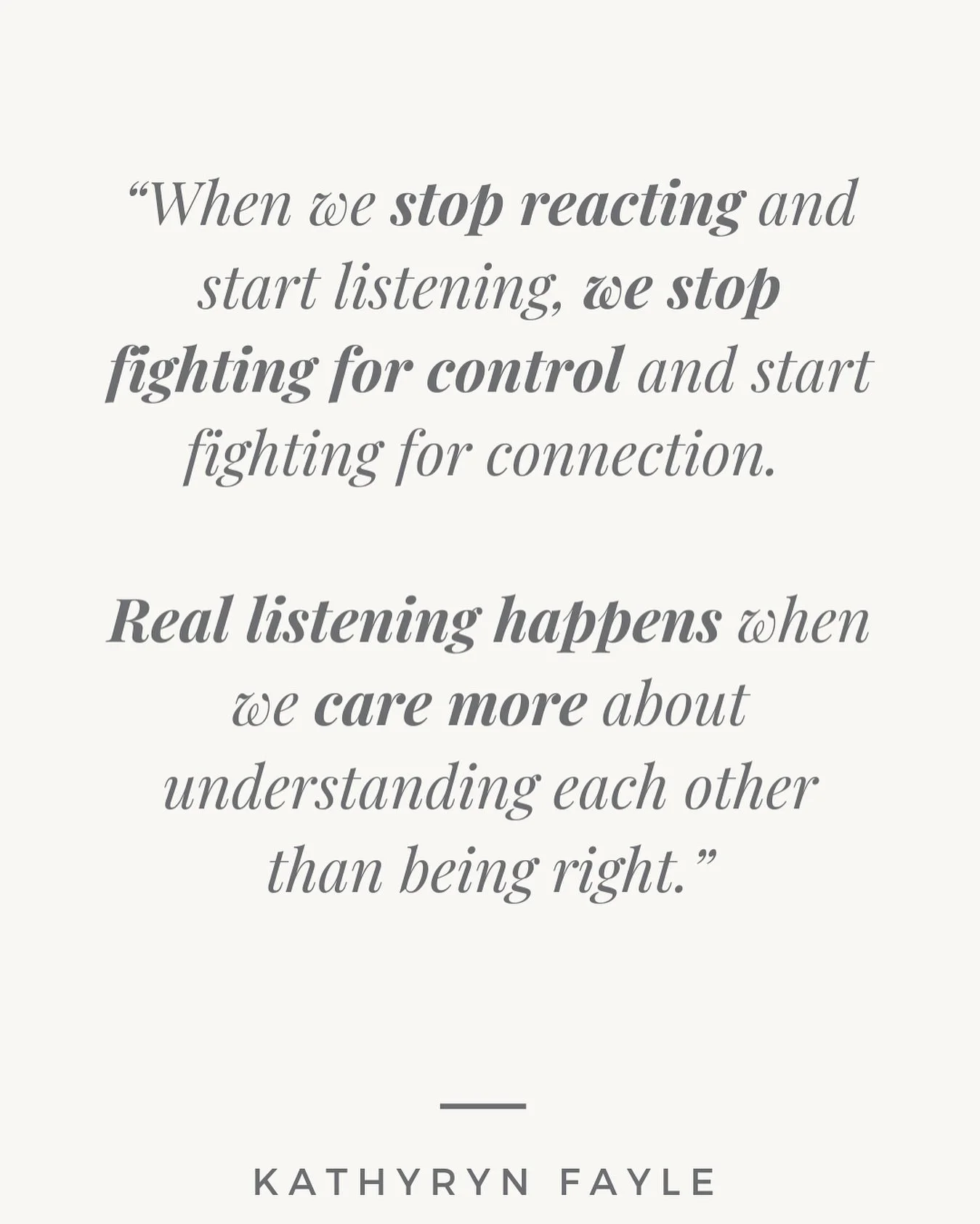 Ever notice how easy it is to jump in and defend yourself instead of really listening?
We all do it—it’s human. But when we stop reacting and start listening, something shifts. We stop fighting for control and start fighting for connecti