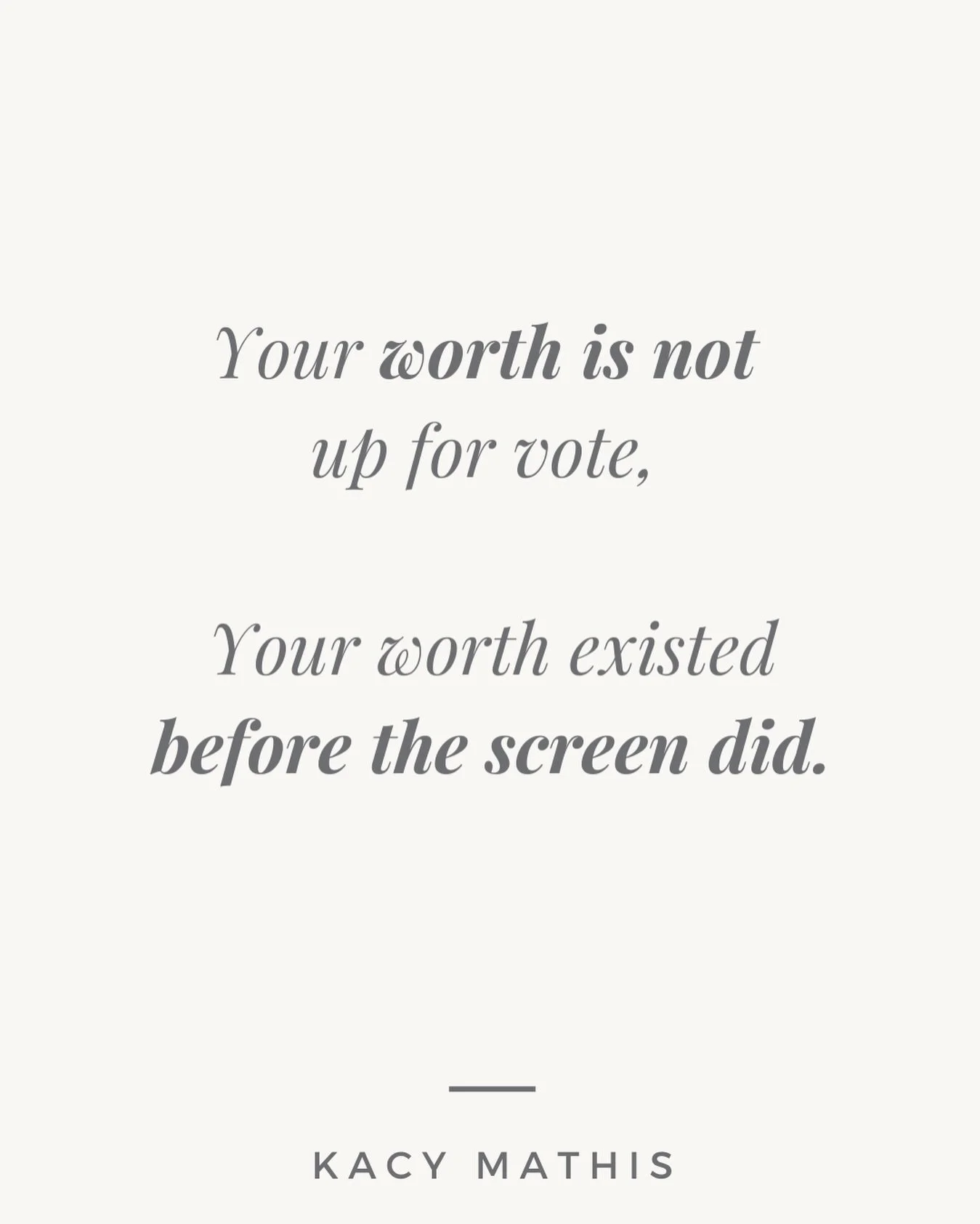 Your worth is not up for vote. It existed before the screen did, before likes, replies, and notifications ever had a say.

Silence doesn&rsquo;t erase you, and being overlooked doesn&rsquo;t make you less.

You are still you, still enough, even when 