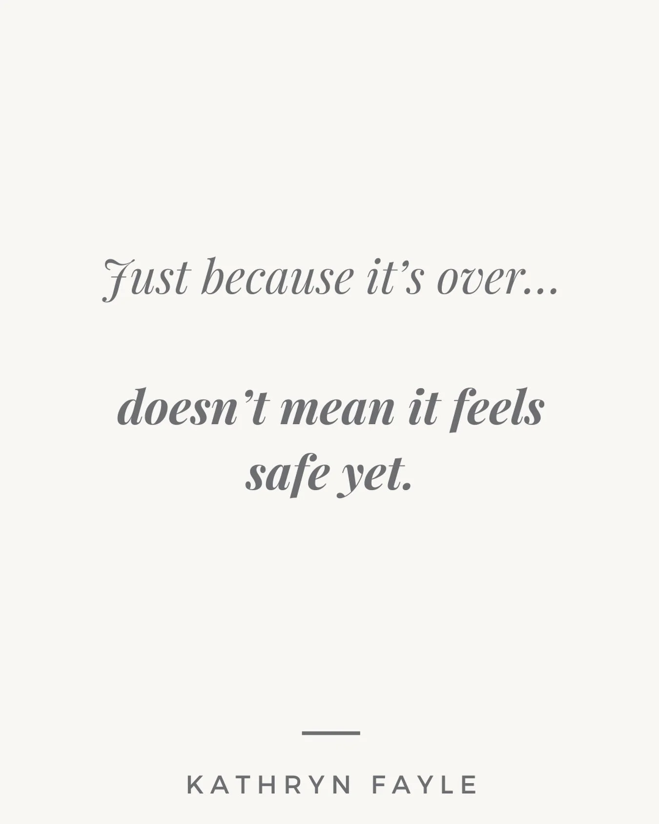Just because it&rsquo;s over&hellip;
doesn&rsquo;t mean it feels safe yet.

This is where so many people get stuck after betrayal.

Because on the outside, things have changed.
The cheating stopped.
The effort is there.

But inside&hellip; your body 