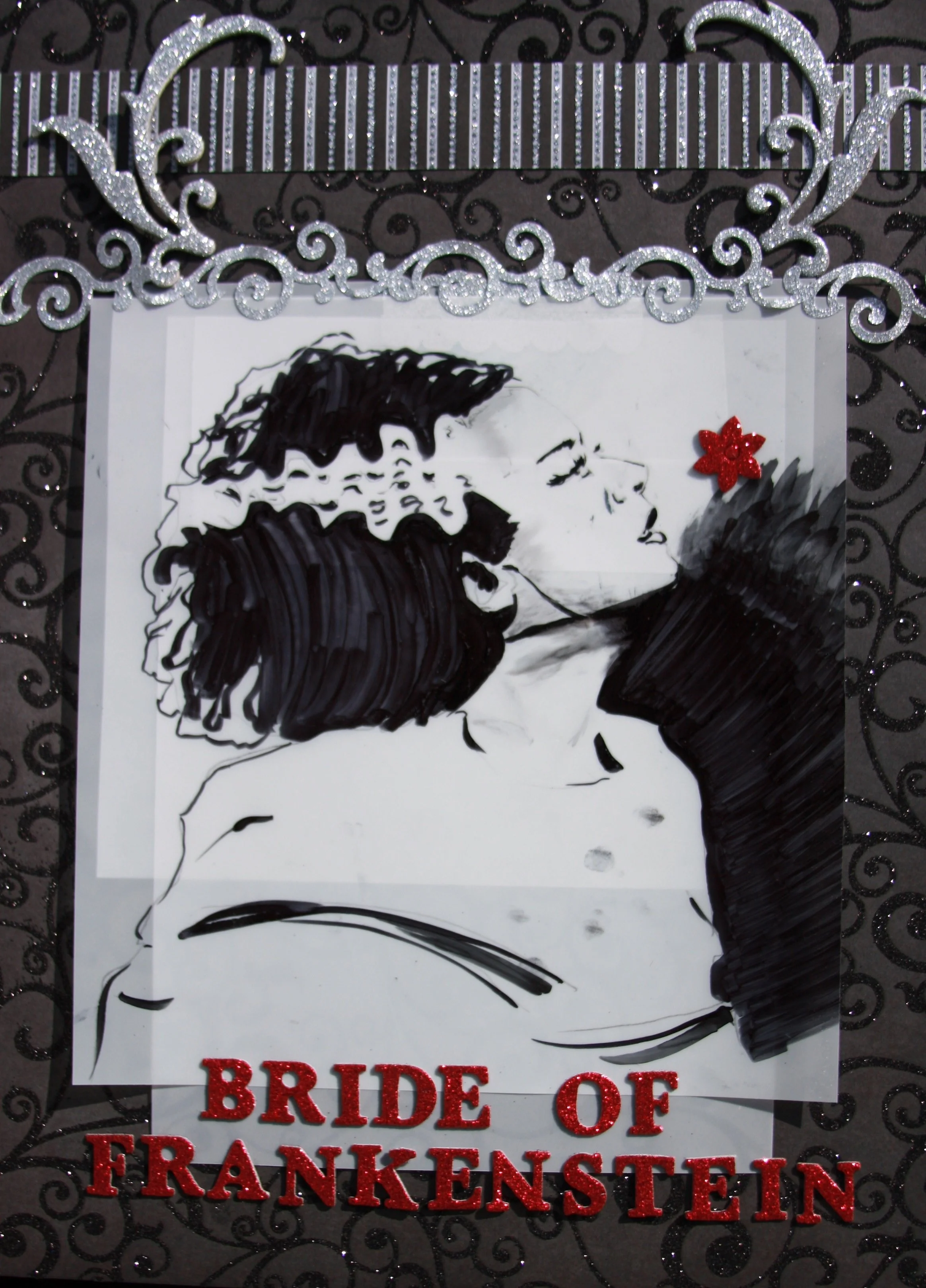 Bride of Frank ink on vellum mixed paper 2011.JPG