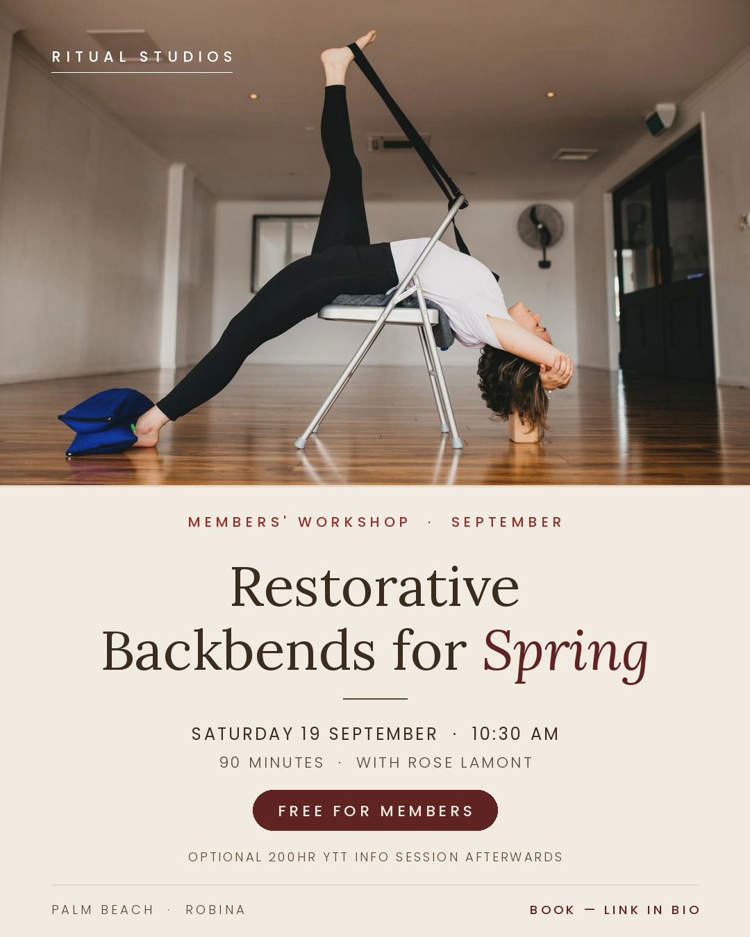 Restorative Back Bending Workshop