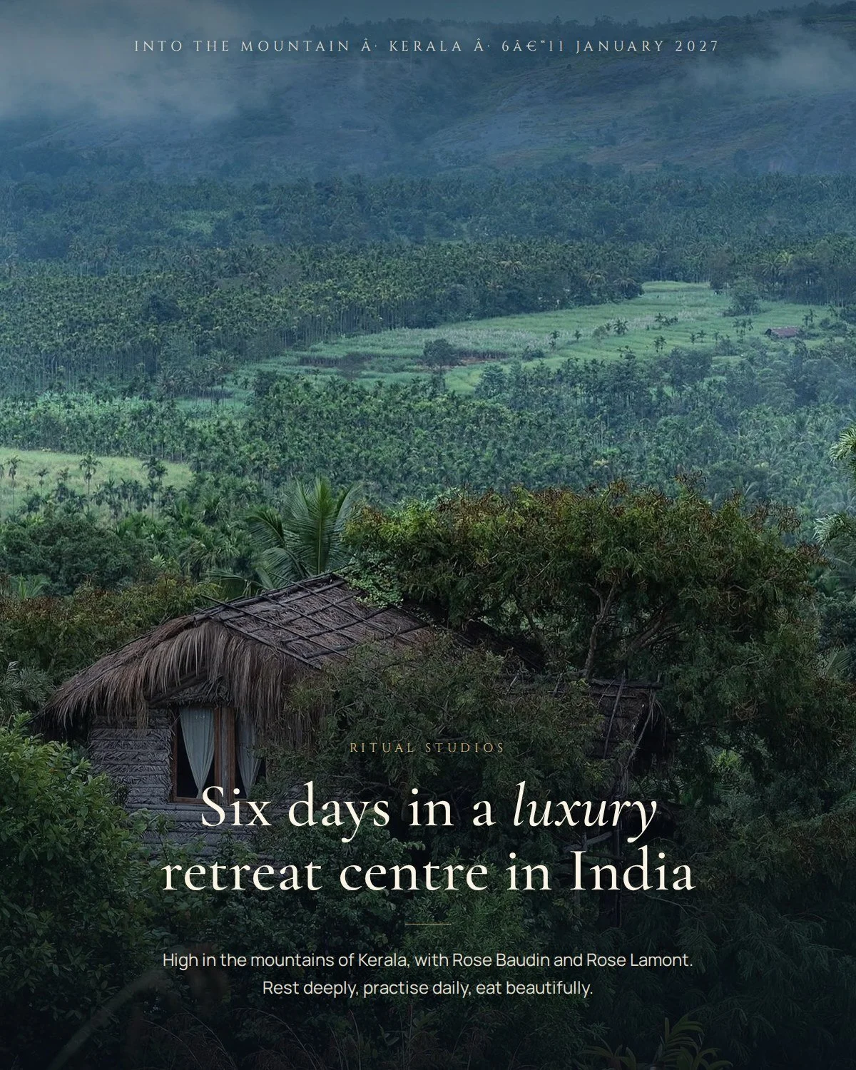 INDIA RETREAT -  DEPOSIT- ROSE BAUDIN & ROSE LAMONT