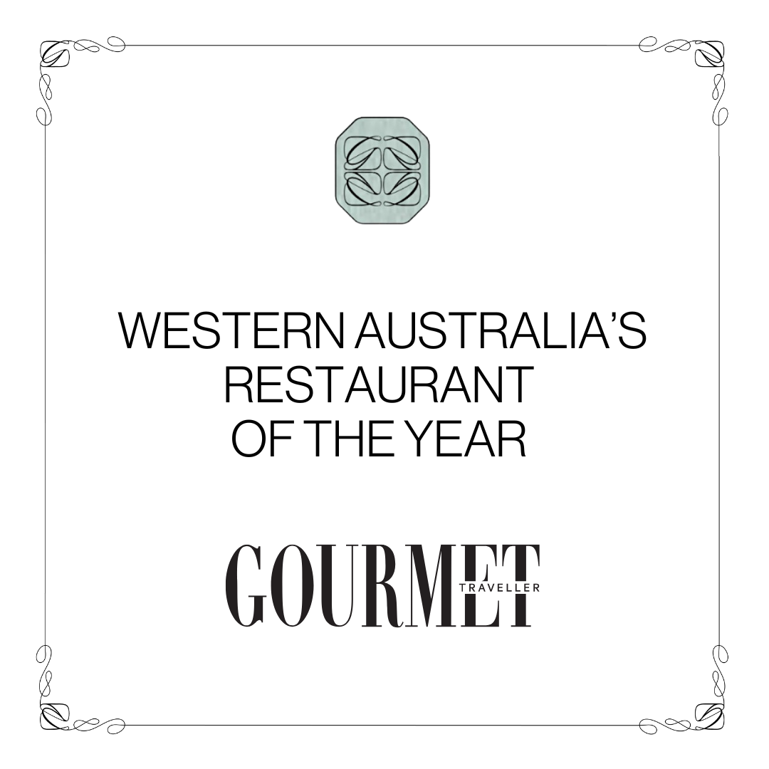 badge	Gourmet Traveller Restaurant of the Year Gibney Perth Western Australia