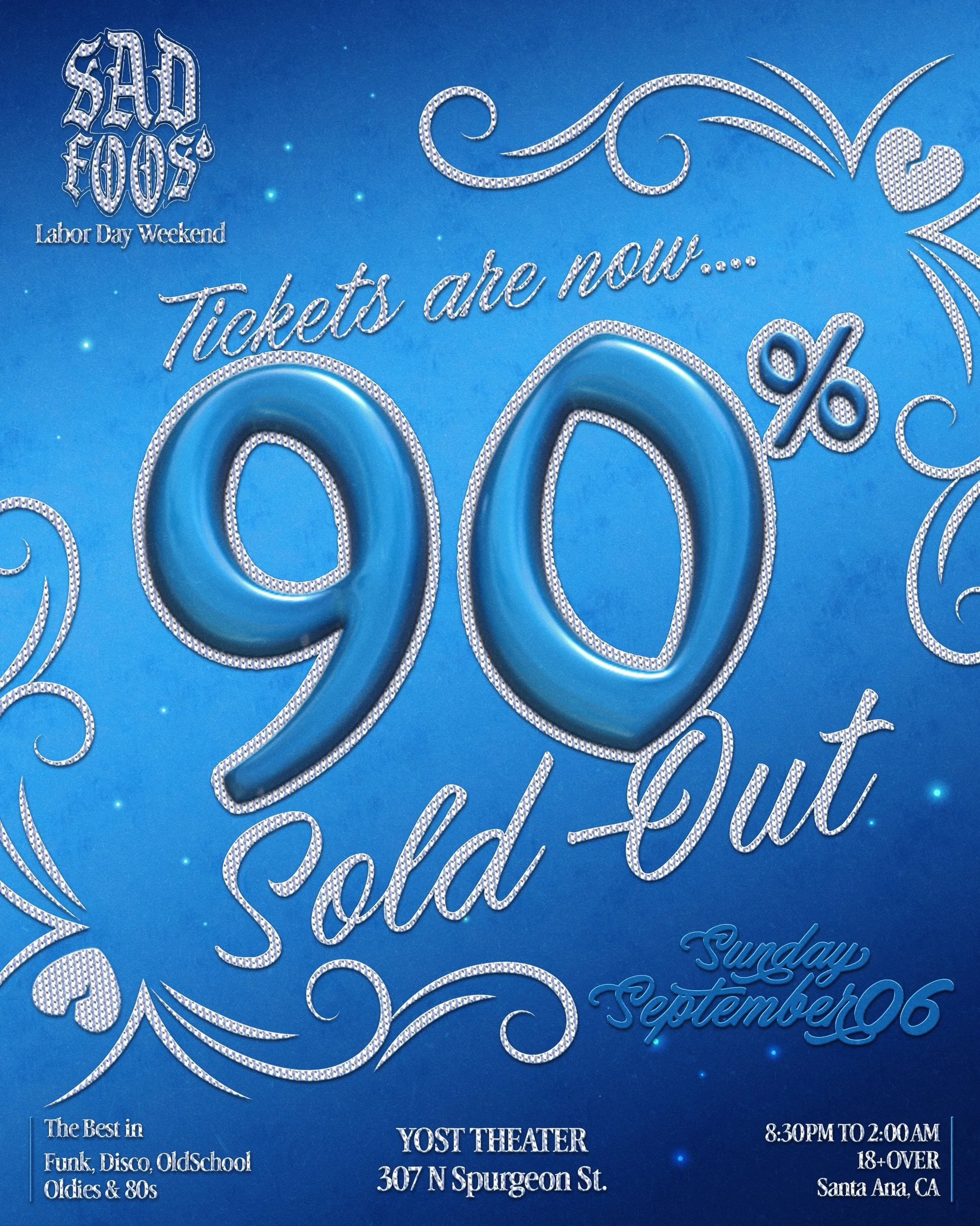We are now 90% sold out! 🎉🎉🎉 Don&rsquo;t wait till we sold out to try to get your tickets, yall got a week to go 🎟️ TIX LINK IN OUR BIO