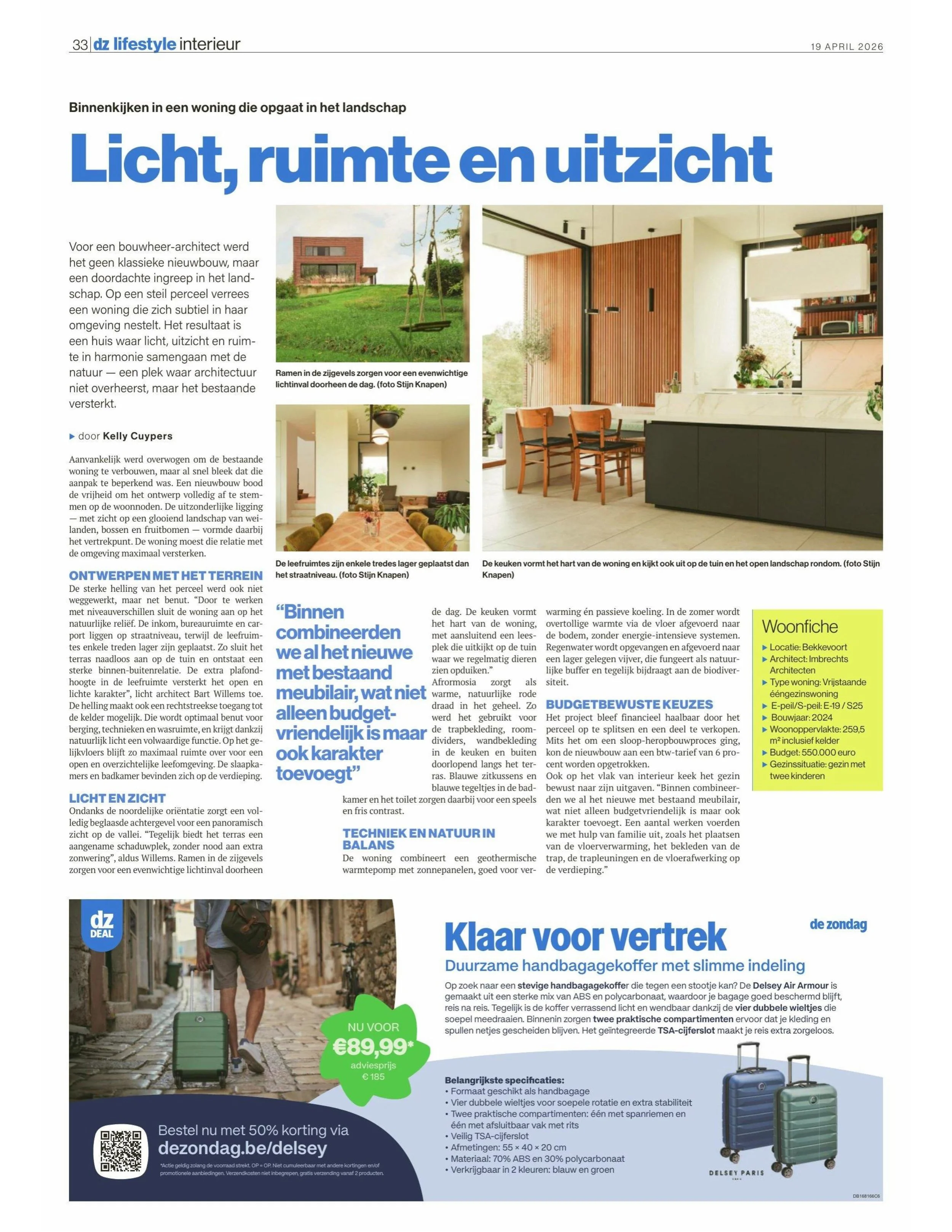 Woning op een hellend perceel voor gezin van 4 personen