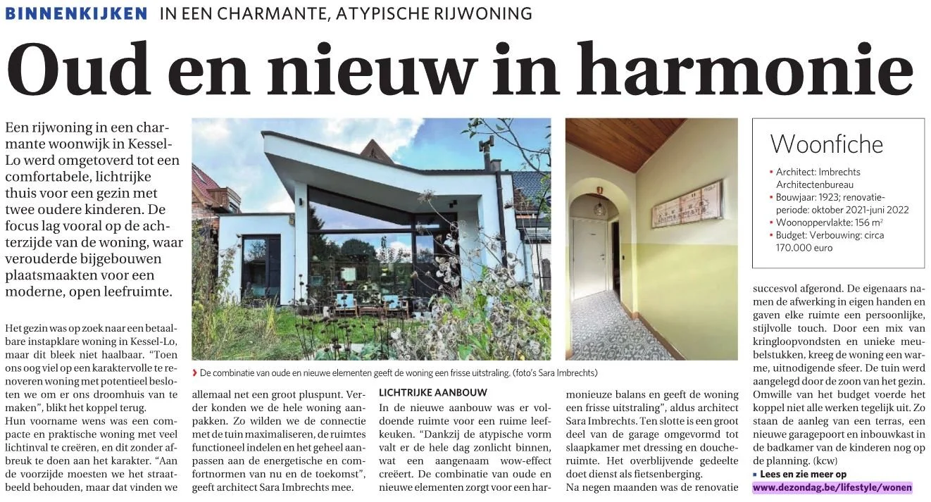 Verbouwen tot een instapklare rijwoning te Kessel-Lo