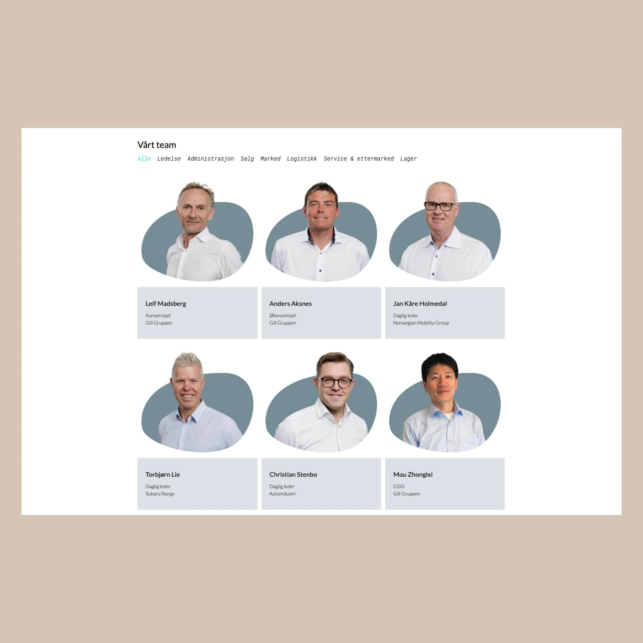 Gill Gruppen hjemmeside ansatte