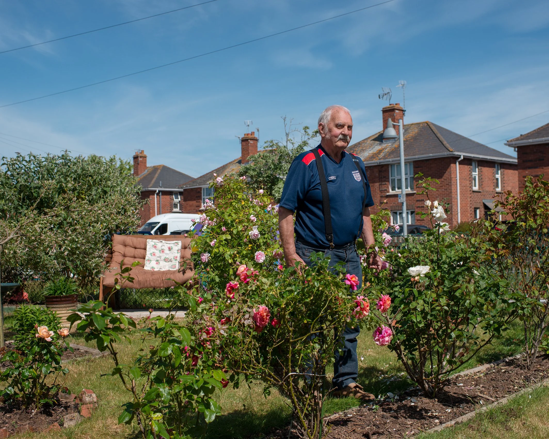 John in his front garden