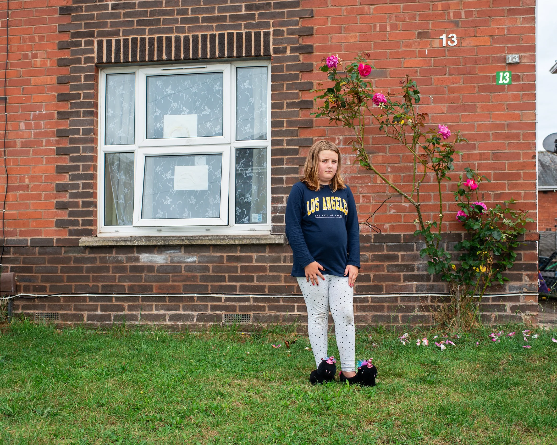 Los Angeles Girl in her front garden