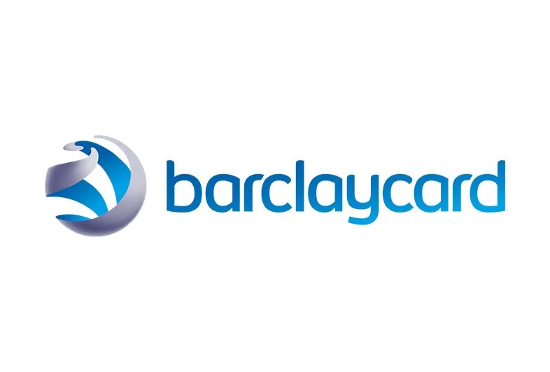Barclaycard logo with a stylized blue and silver globe symbol to the left and the word 'barclaycard' in lowercase blue letters to the right.
