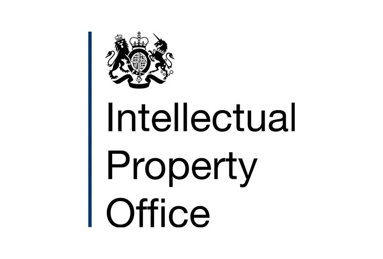 Logo of the Intellectual Property Office with a crowned lion and a shield