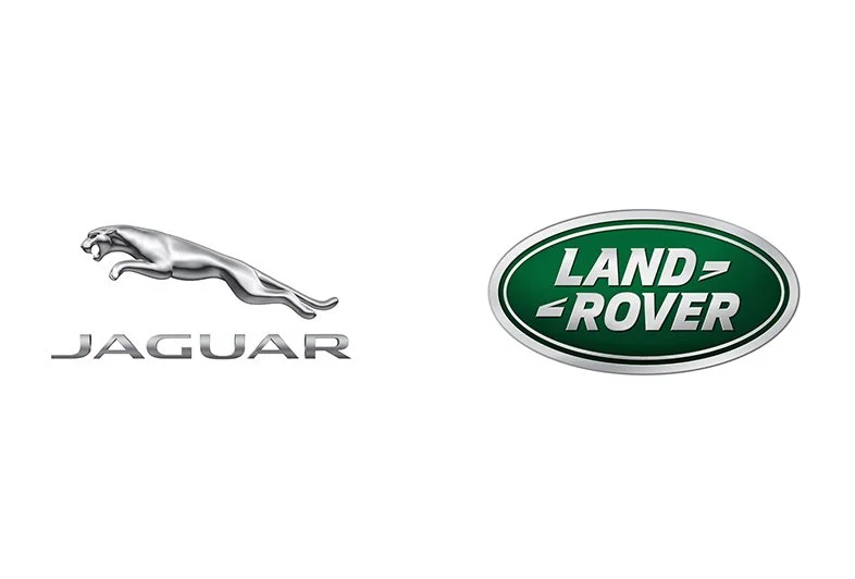 Jaguar and Land Rover logos side by side on a white background.