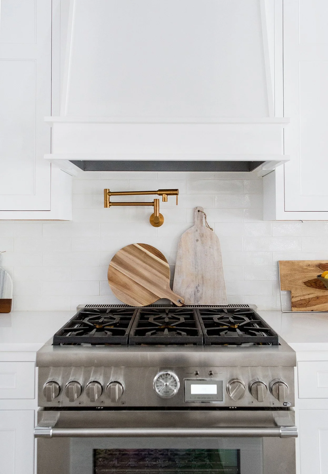 Bright kitchen with soft natural lighting and minimalist decor.