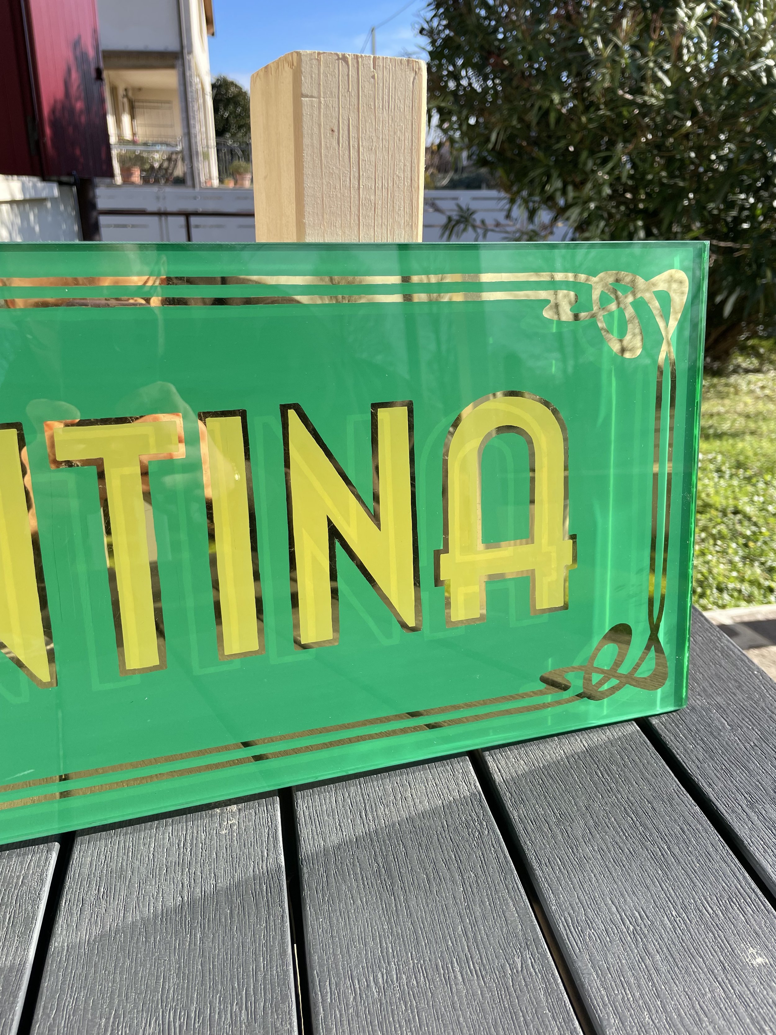 cantina glass sign
