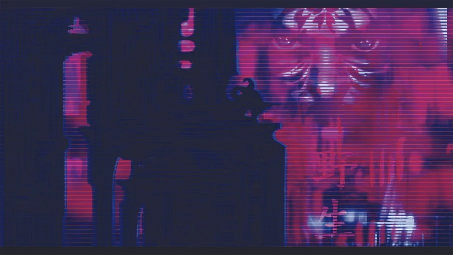 background concept art of neogothic/science fiction architecture. 