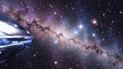 Firefly A time machine, a sleek and futuristic vehicle with glowing panels and spinning turbines, fl (1).gif