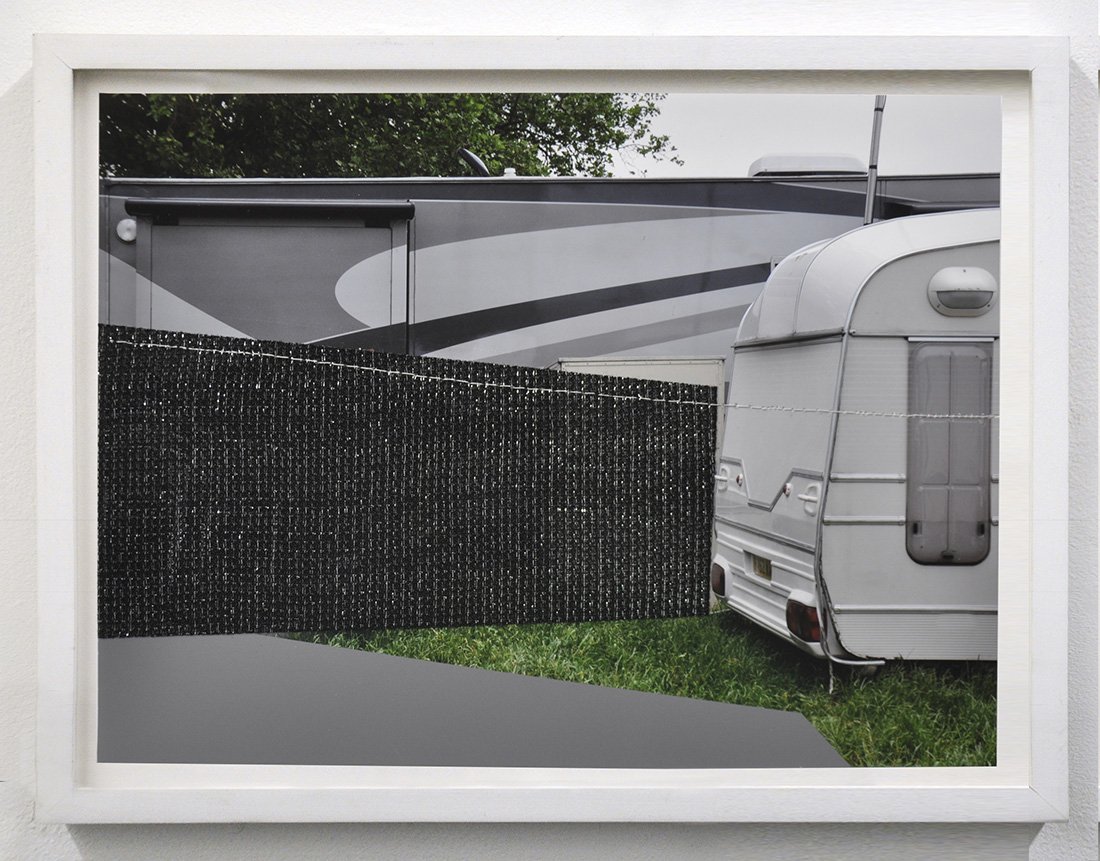 Jude Broughan Convoy, 2015 Archival pigment print, fabric, thread   8 x 12" (unique) 