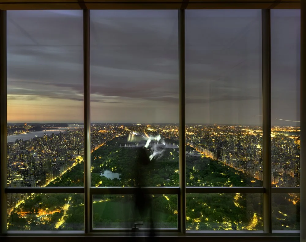  Matthew Pillsbury Self Portrait Over Central Park at Sunset, One57, 2016&nbsp;(TV16036) Archival pigment print 20 x 24" &nbsp; &nbsp;Edition of 10 30 x 40" &nbsp; &nbsp;Edition of 6 (plus 2 APs) 50 x 60" &nbsp; &nbsp;Edition of 2 (plus 1 AP) 