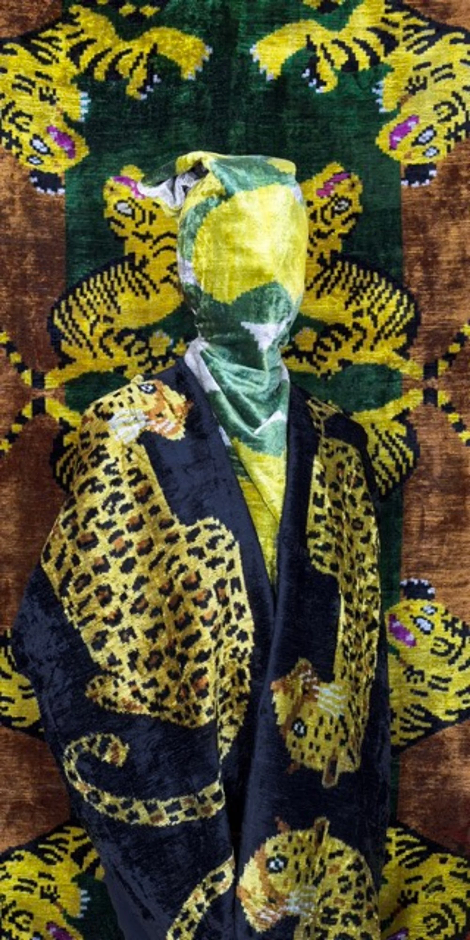 Alia Ali, Leopard Sun, Ikatikat series, 2022, 57 x 32 x 3 in