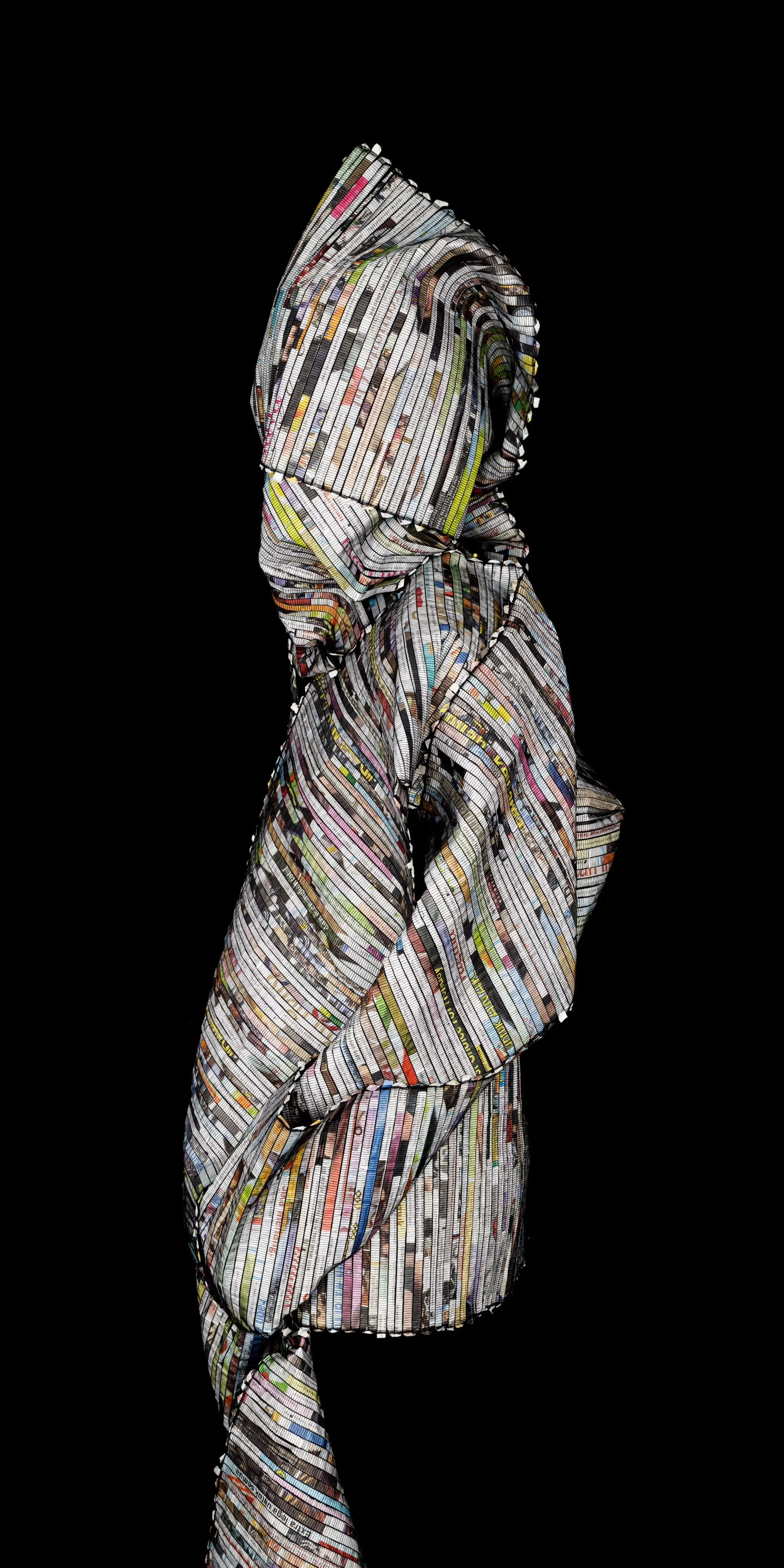 Alia Ali, D, Shreds series, 2024, 53 x 29 in