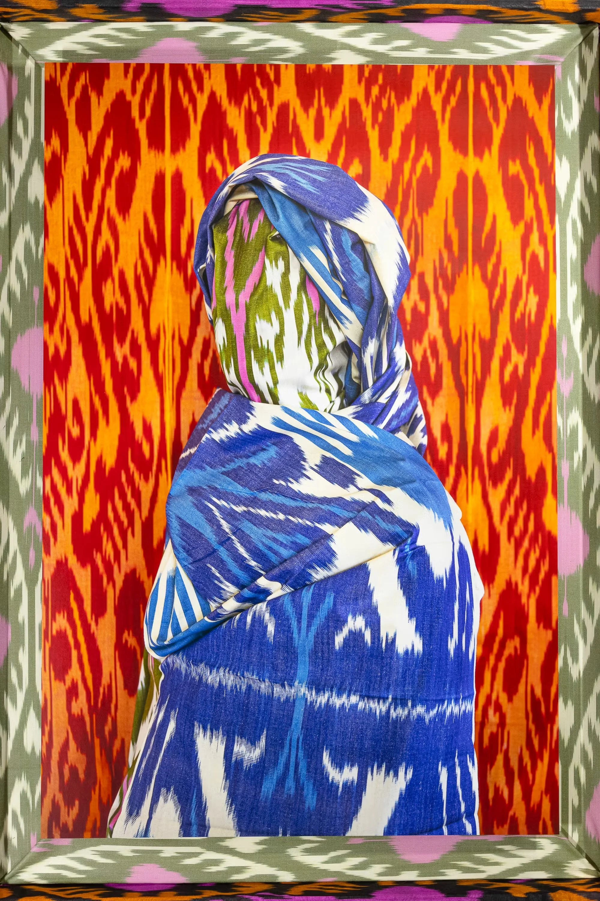 Alia Ali, Ikat Ruby, Flow series, 2019, 49 x 35 x 3 in