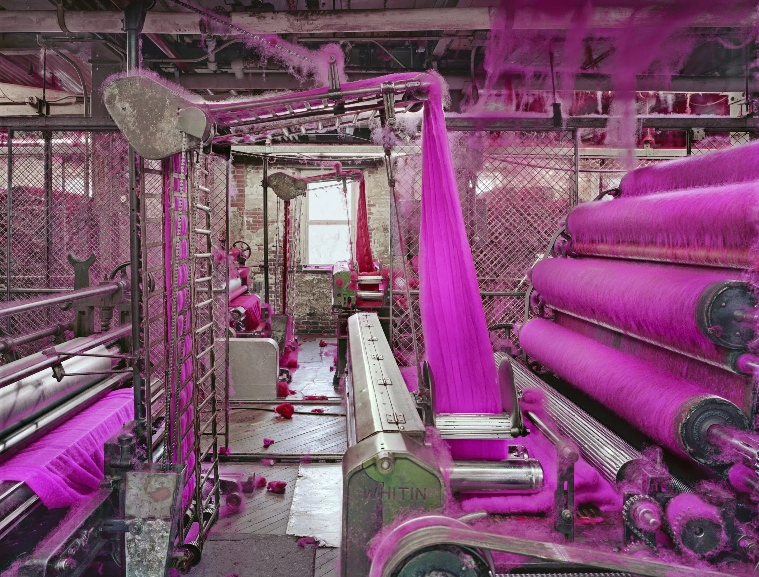 Christopher Payne, Textiles series, Carders with Red and Pink Wool, S&D, 2012
