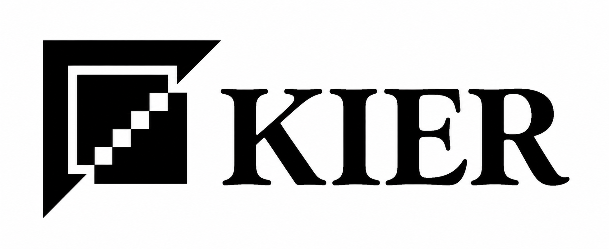 KICKER logo with a black arrow pointing to the right and a pixelated square design on the left.