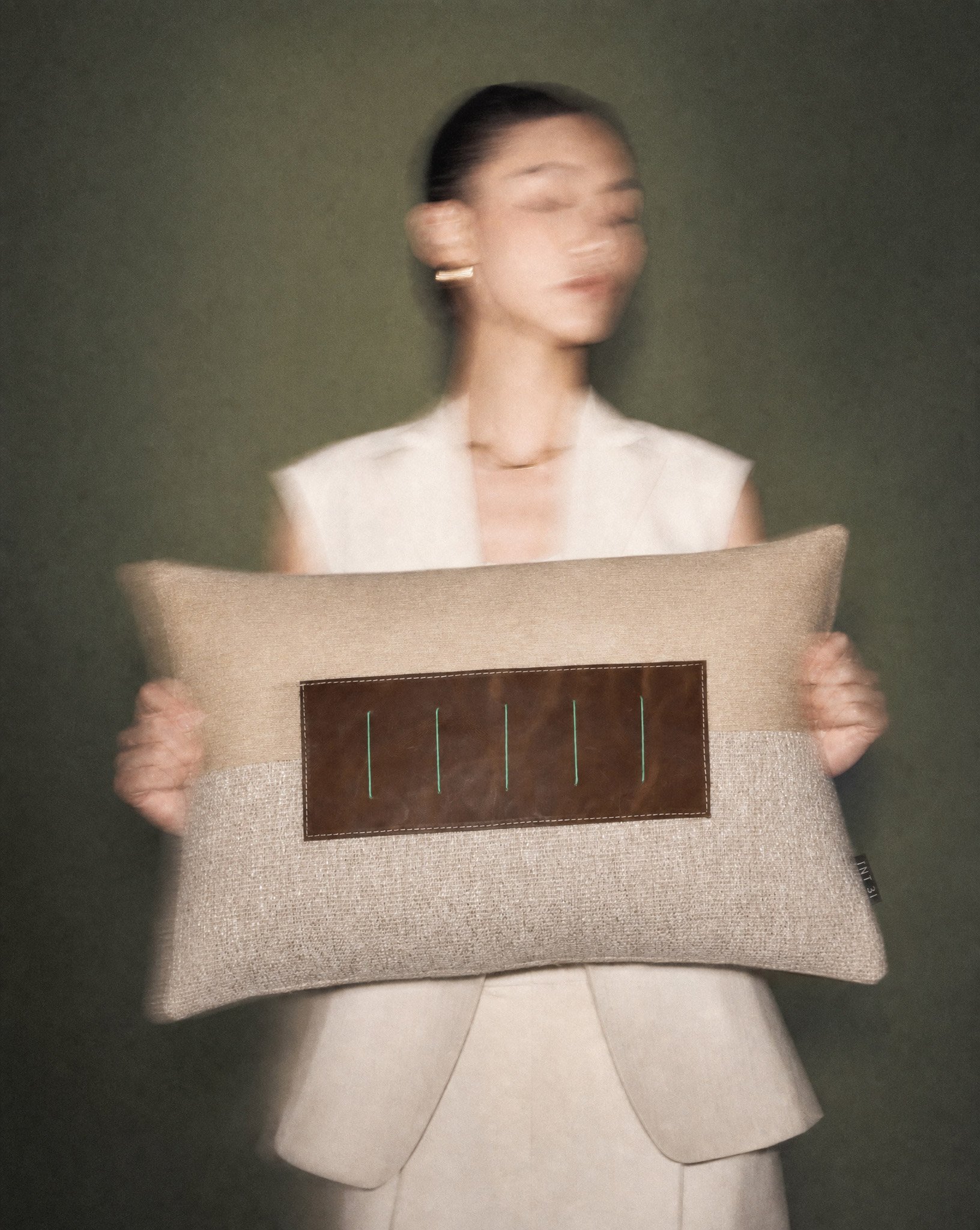 Generated-with-Kive.ai---asian-female-model-and-slicked-back-hair-lightly-holding-the-edges-of-a-22-x-14-inch-cushion-spanning-the-full-width-of-the-torso_-from-shoulder-to-shoulder.-Model-is-wearing-light-toned-monochrome-womenswear-with-a.jpg
