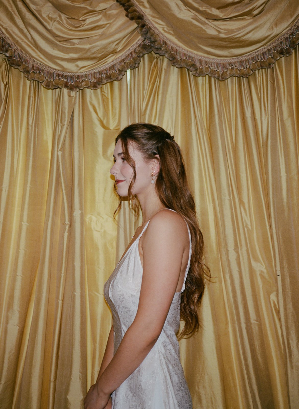 bridal portrait on film