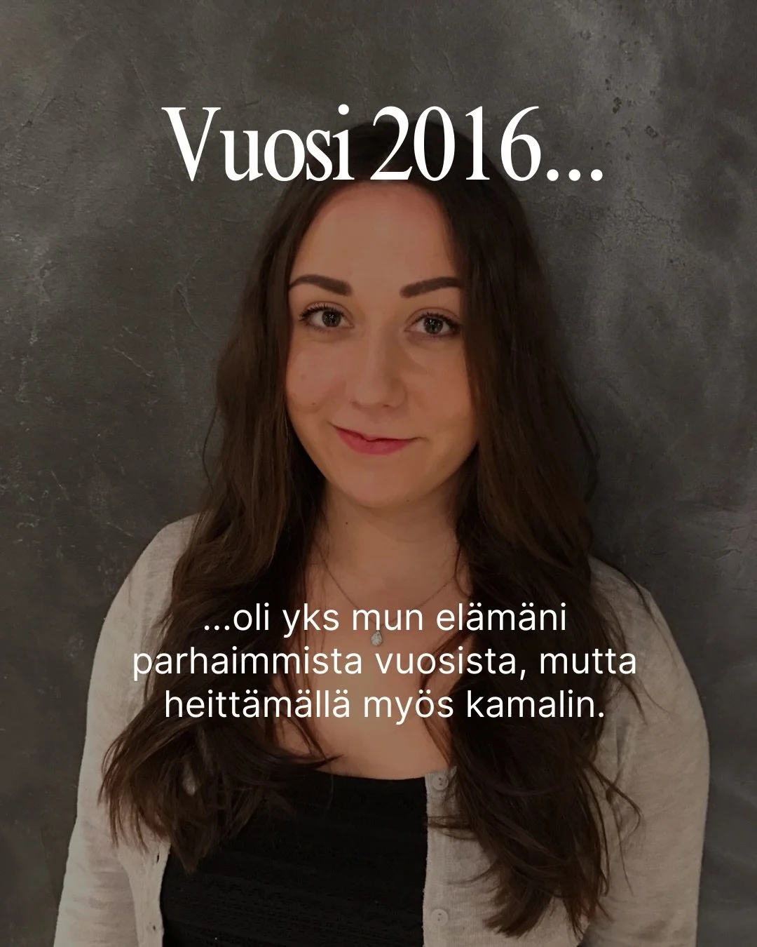 #2016 oli todella ristiriitainen vuosi... yks mun parhaimmista vuosista, mutta my&ouml;s maailman kamalin...

Opiskelin ammattikorkeakoulussa matkailun liikkeenjohdon tutkintoa ja olin puoli vuotta vaihdossa Alicantessa, Espanjassa. 🇪🇸 Se oli yks m