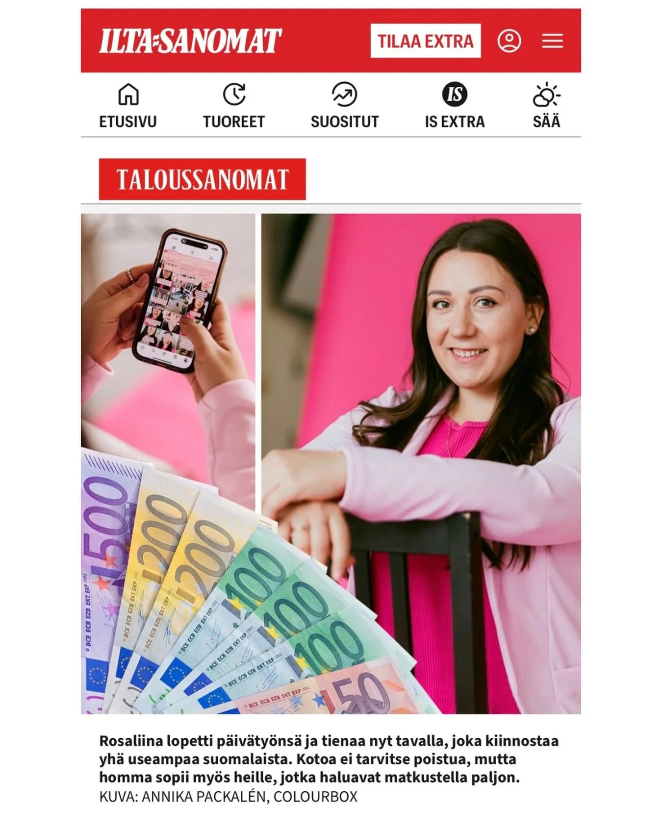 NYT SE ON JULKAISTU! 🤩 Artikkelissa kerron mun matkasta UGC-sis&auml;ll&ouml;ntuottajana + vinkit, miten kuka tahansa voi aloittaa.

Lue juttu t&auml;&auml;lt&auml; ⤵️
🔗 https://www.is.fi/taloussanomat/art-2000011788549.html

📸 @annyephoto 

#ugcs