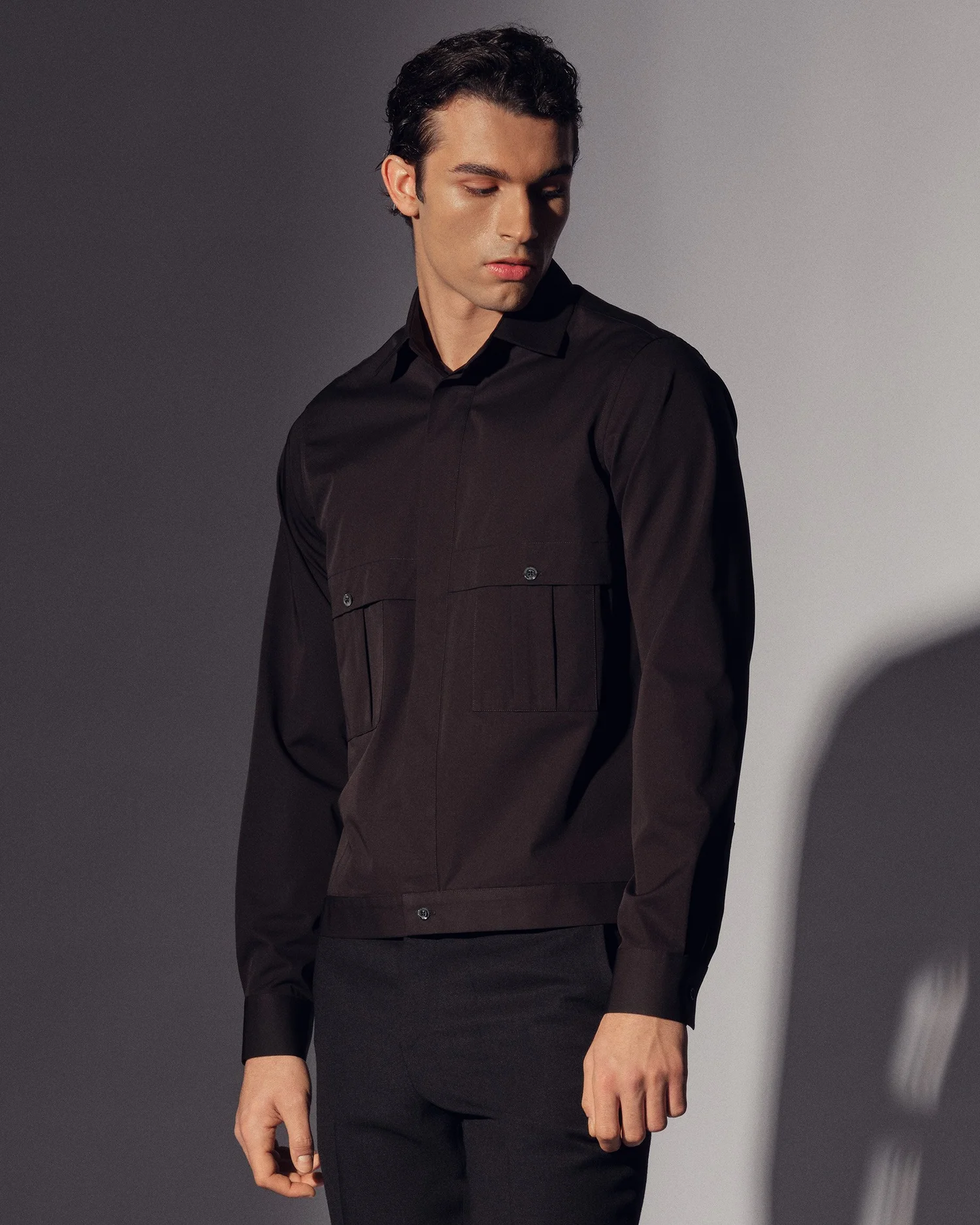 dress shirt box pleat Box Pleat Shirt Black — Frederick Ivy