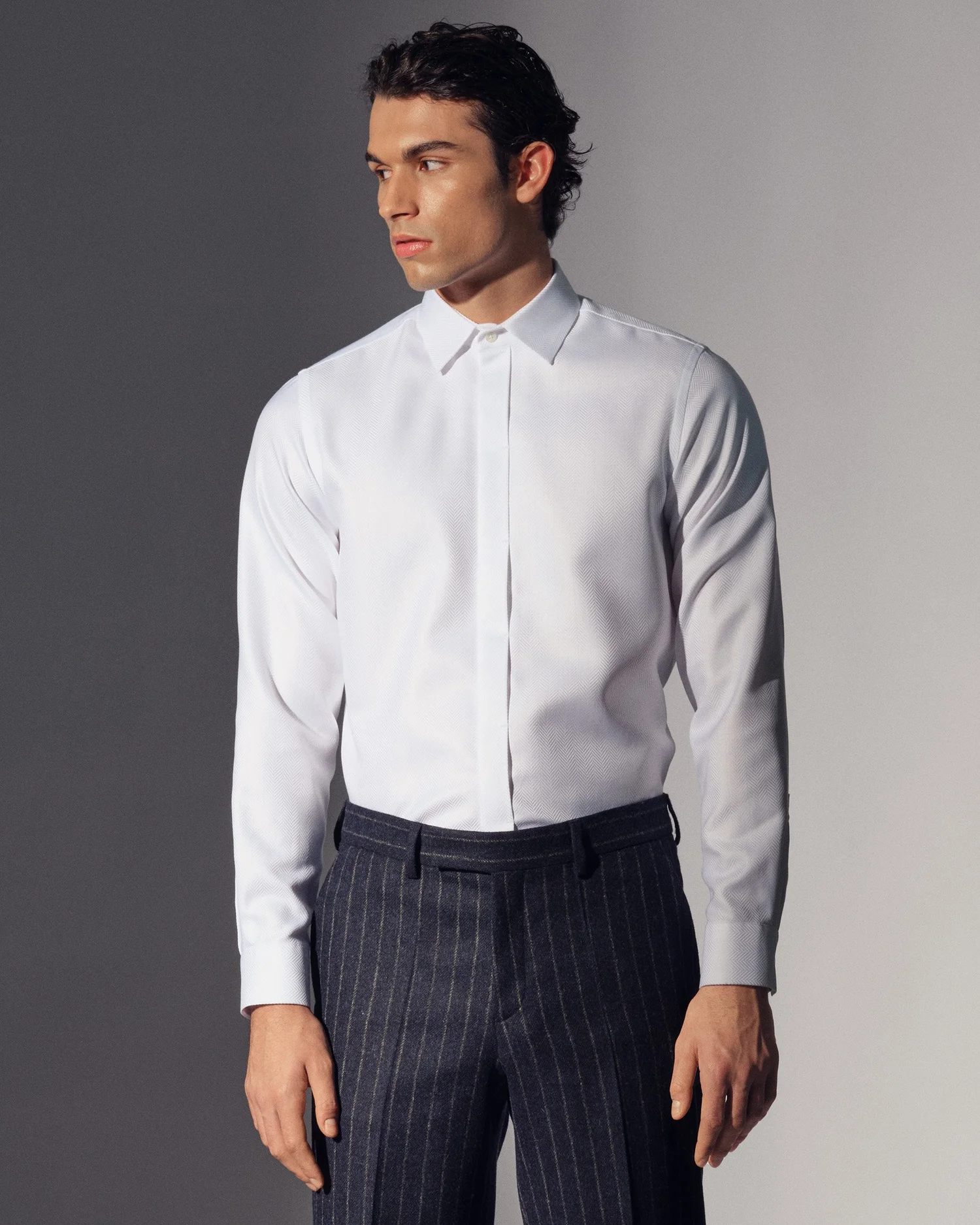 concealed placket dress shirt Concealed Placket Shirt White — Frederick Ivy