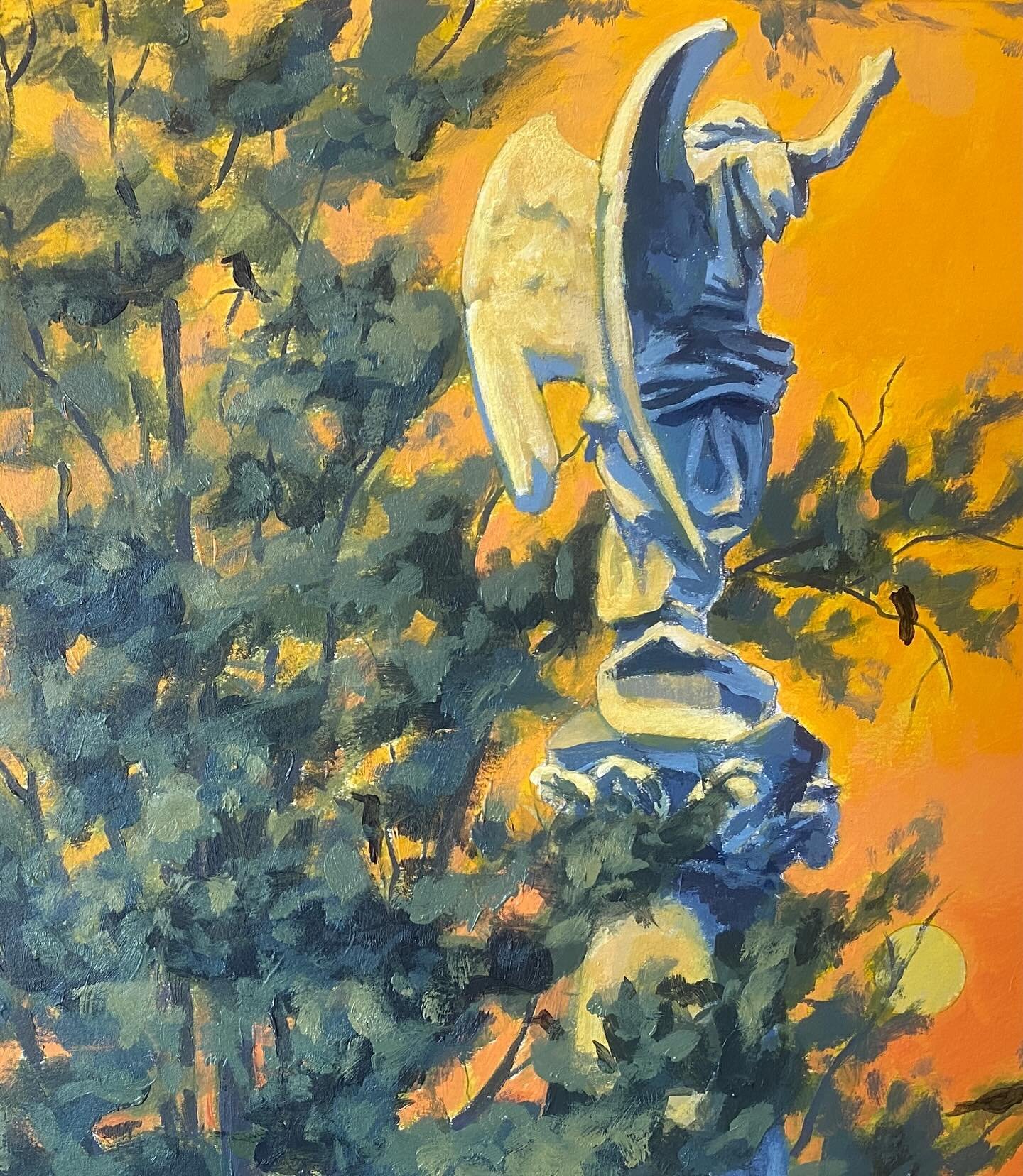 acrylic on paper, swipe to see progress close ups
