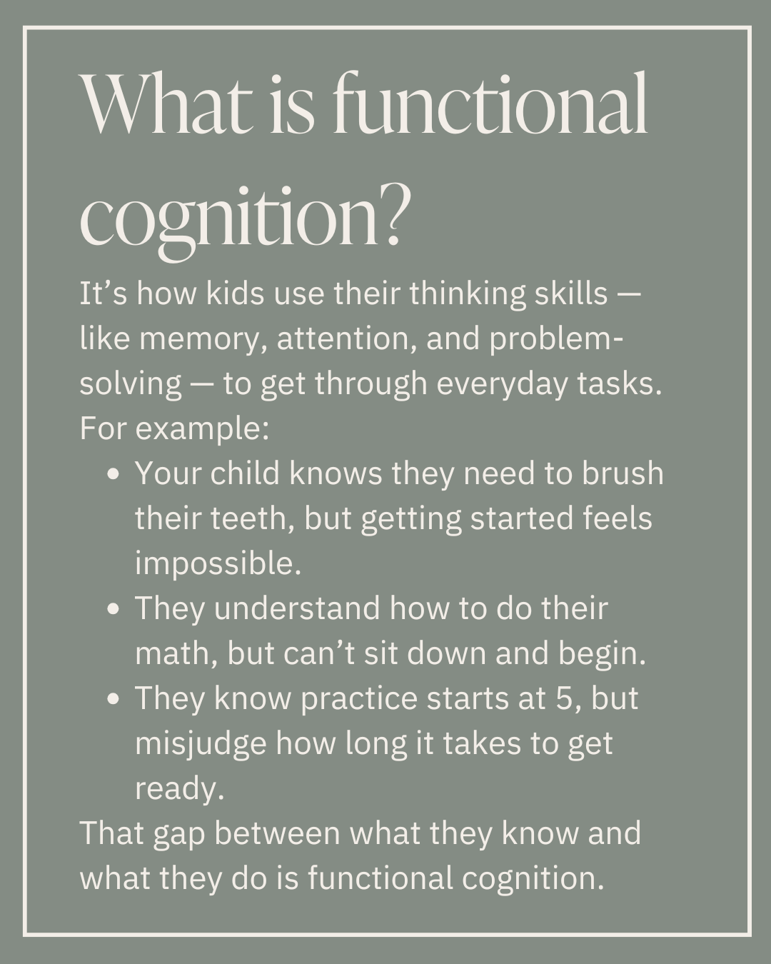 Functional Cognition and ADHD: Helping Kids Move From “Knowing” to ...