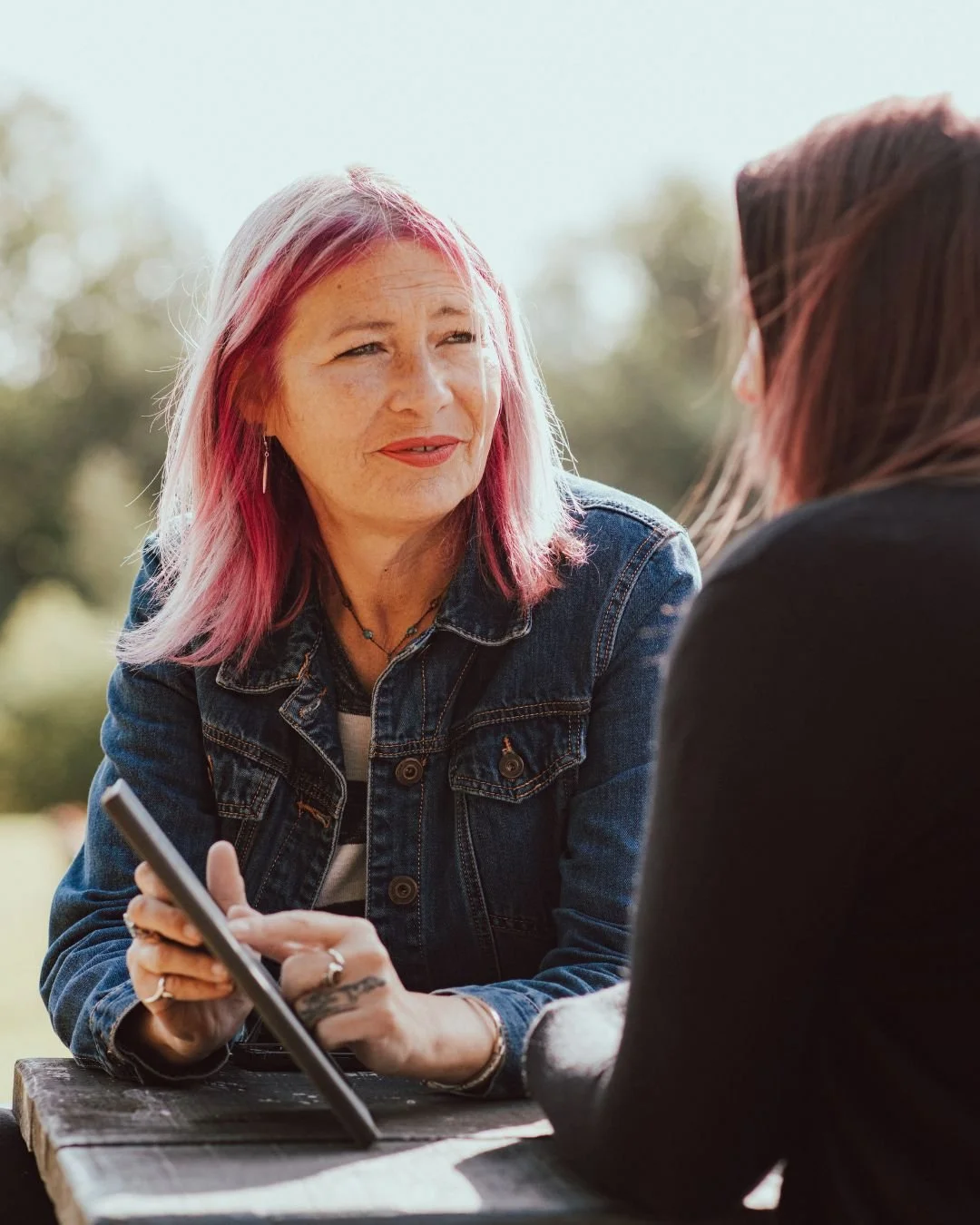 Outdoor career coaching session with Rebecca Moloney