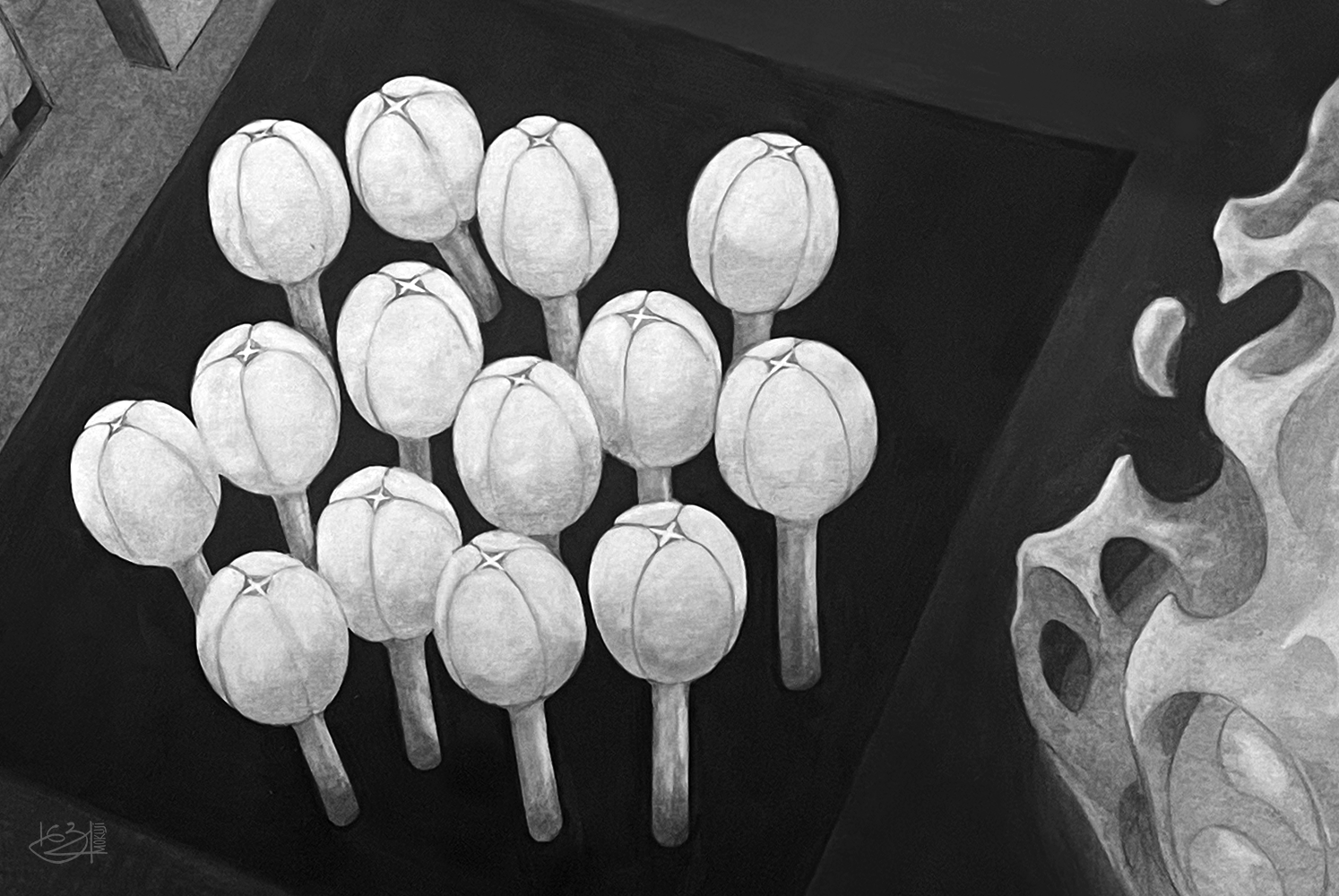 Obscura ー 59 x 84cm. ー Graphite, On Paper ー Apr. 2026