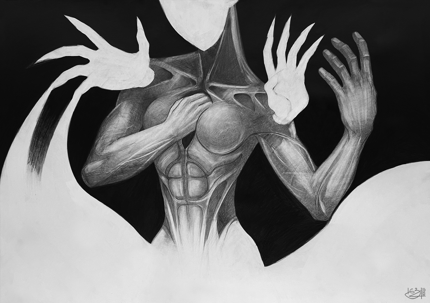 Anima ー 59 x 84cm. ー Graphite, On Paper ー Dec. 2024