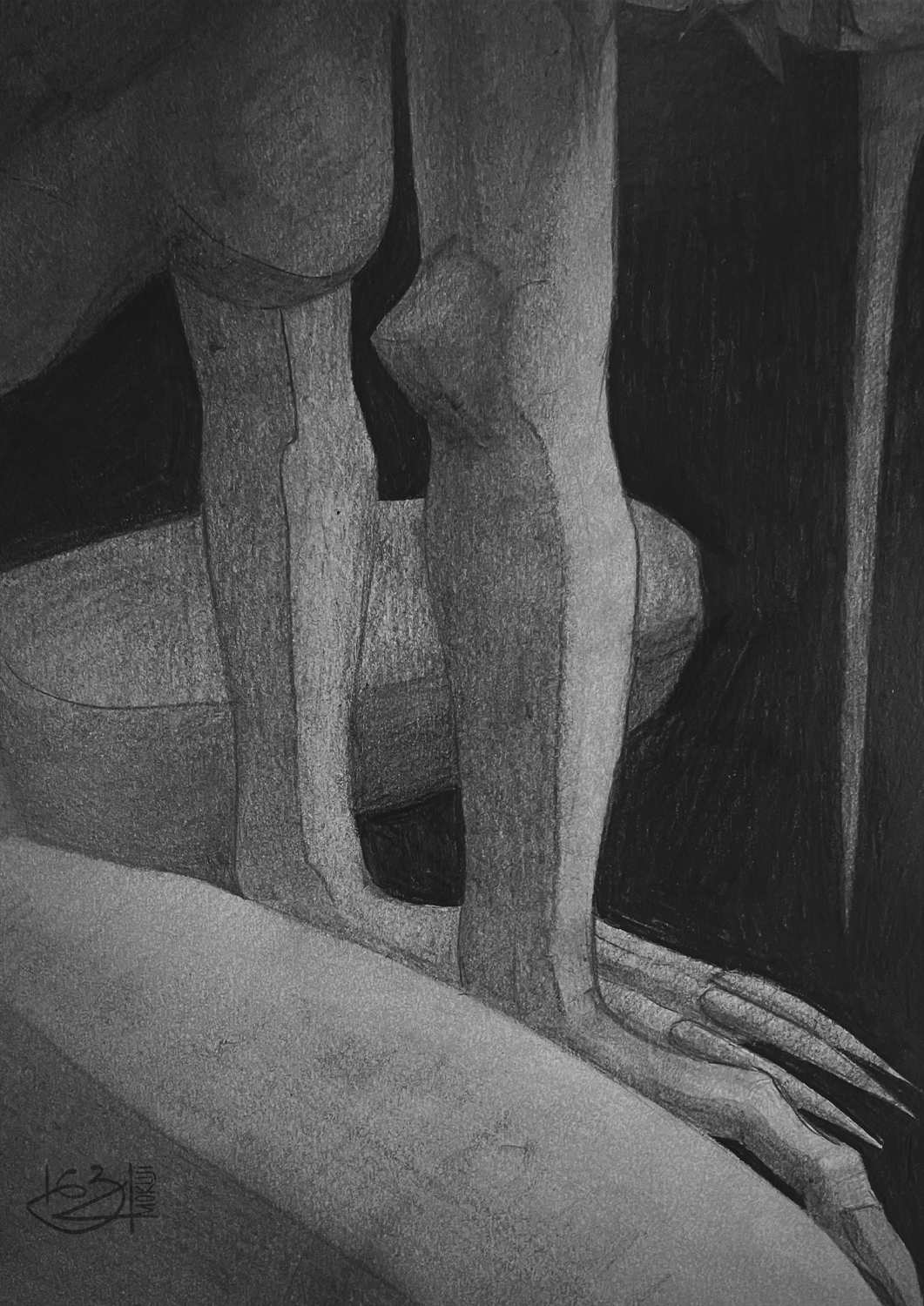 Eclipse ー 42 x 60 cm. ー Graphite On Paper ー Oct. 2022
