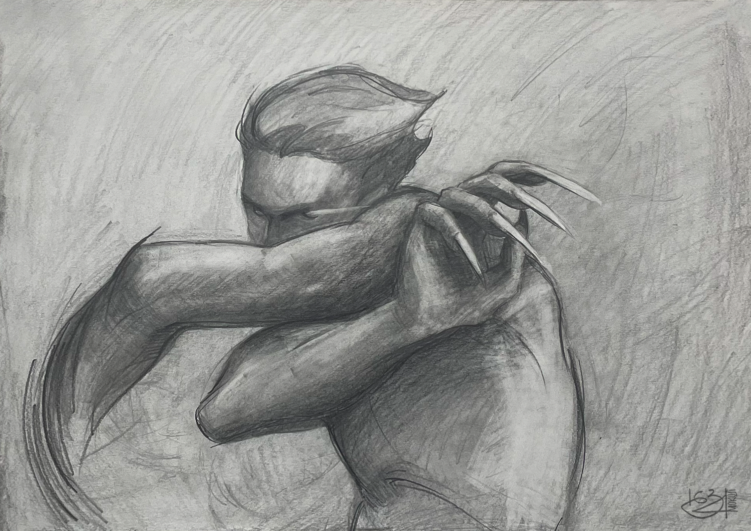 The Edge ー 42 x 60 cm. ー Graphite On Paper ー Feb. 2023