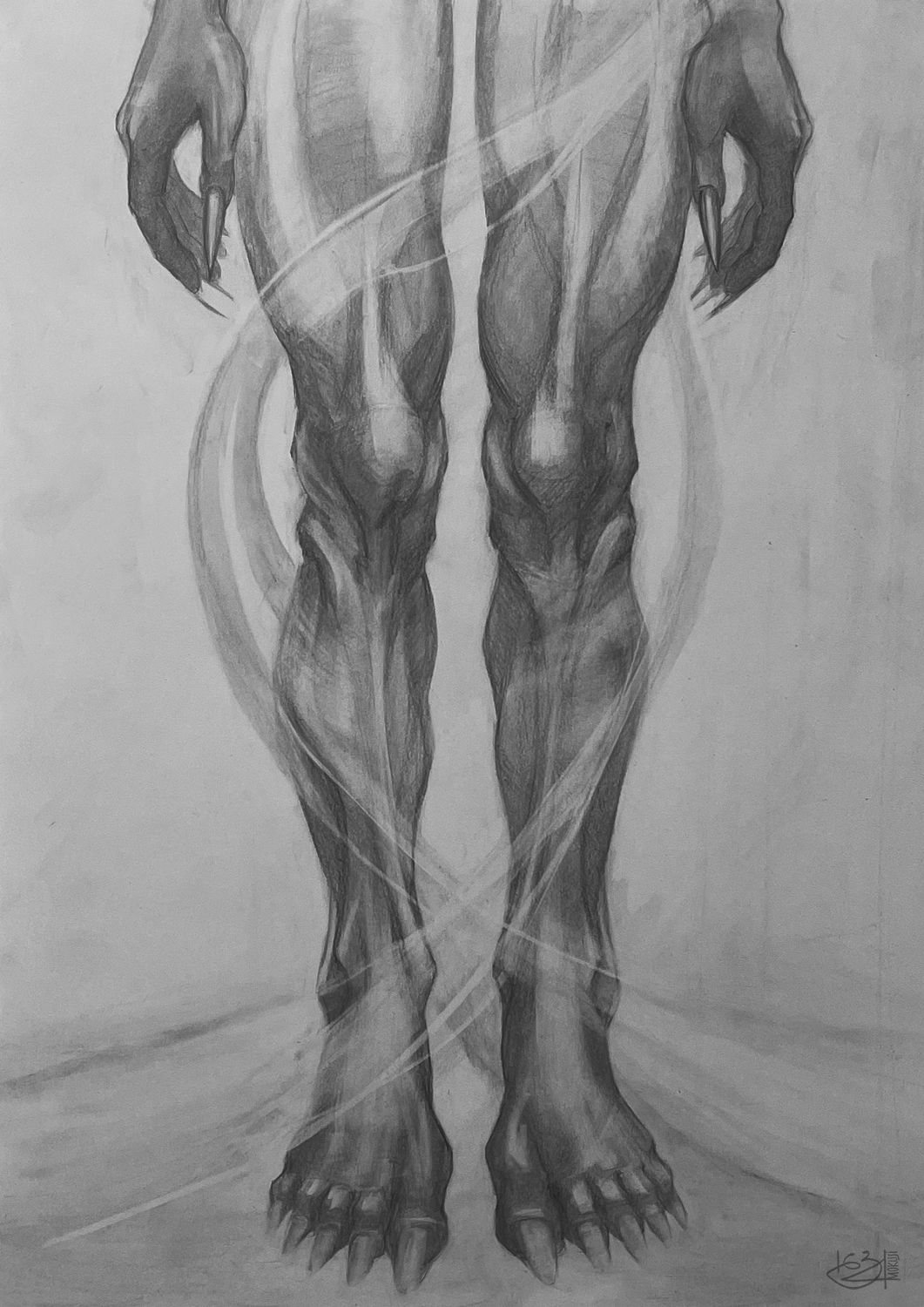 Visitorー 42 x 60 cm. ー Graphite On Paper ー Jan. 2024