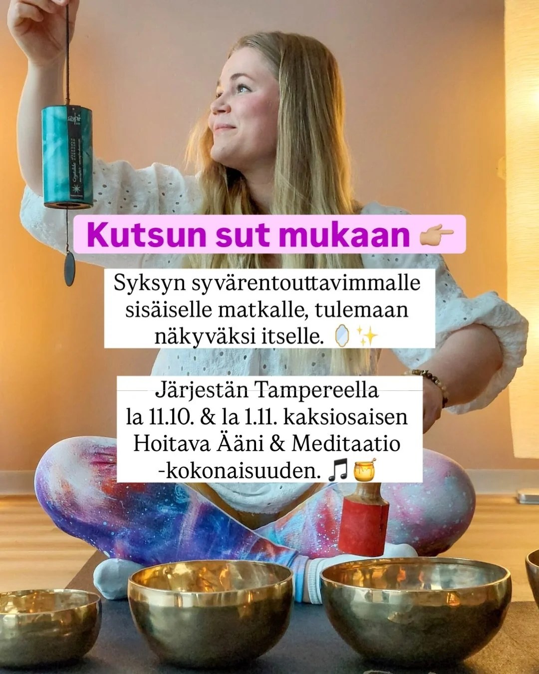 Syksy kutsuu pysähtymään & suuntaamaan katseen sisäänpäin. 🍂🌙🧘🏼‍♀️🪞
Se kysyy sinulta:
Mikä on rajoittanut ja kahlinnut sinua liian kauan? Mistä on aika päästää irti ja vapautu