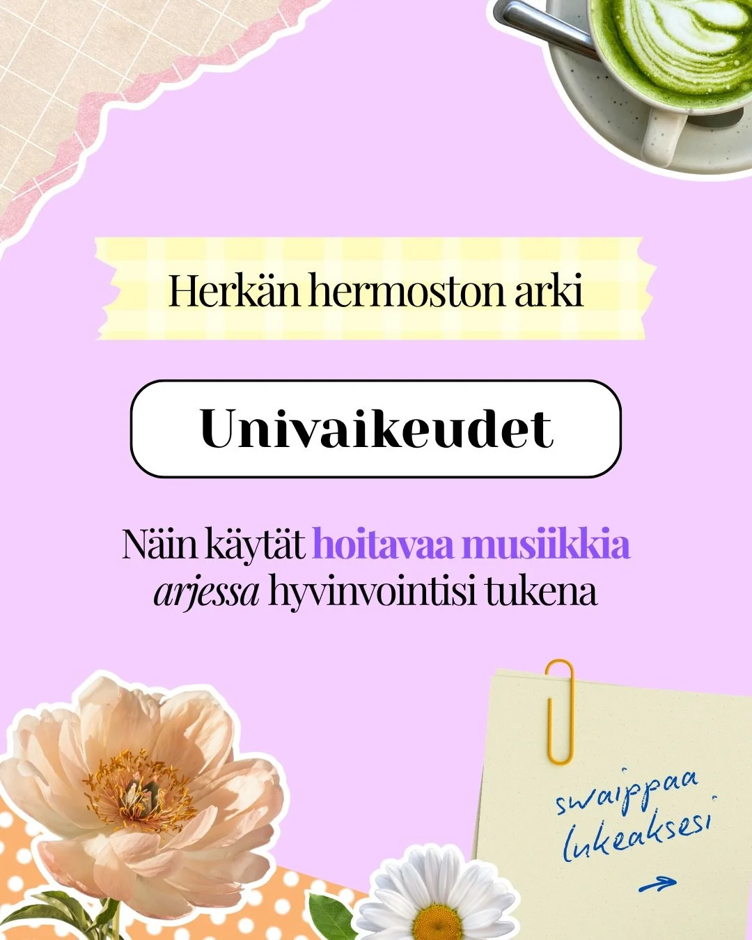 T&auml;&auml; on erityisesti sulle, jos kamppailet univaikeuksien kanssa. 🥱💤 Oli se sitten vaikeutta rauhoittua ja nukahtaa tai katkonaisia unia toisensa per&auml;&auml;n.

Oon itse kamppaillut samojen haasteiden kanssa aikoinaan ja tied&auml;n et 