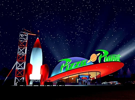 Toy Story Pizza Planet Delivery Truck (1995) • GIF via Pixar Source on Tumblr